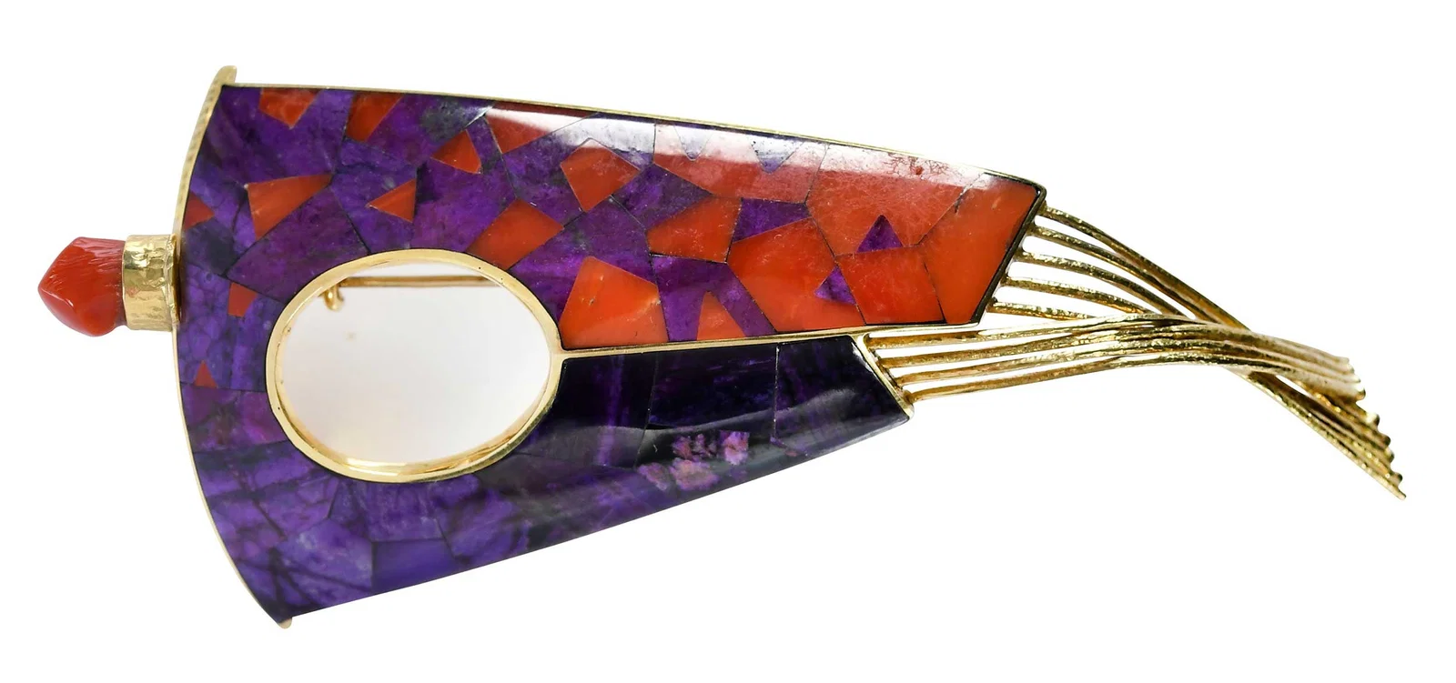 18kt. Swallowtail Tapestry Brooch by Jeff Wise