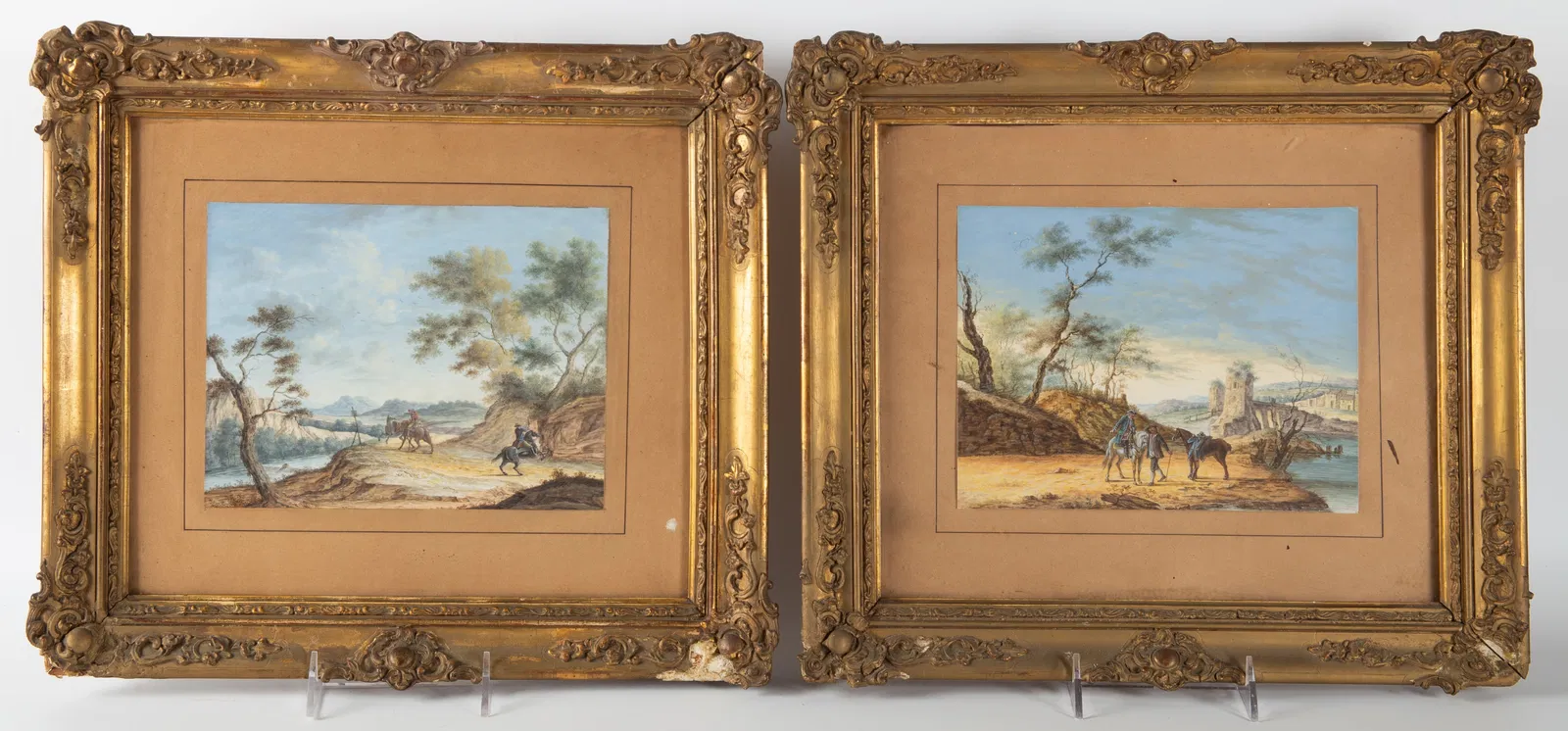 18TH CENTURY FLEMISH WATERCOLORS (2)