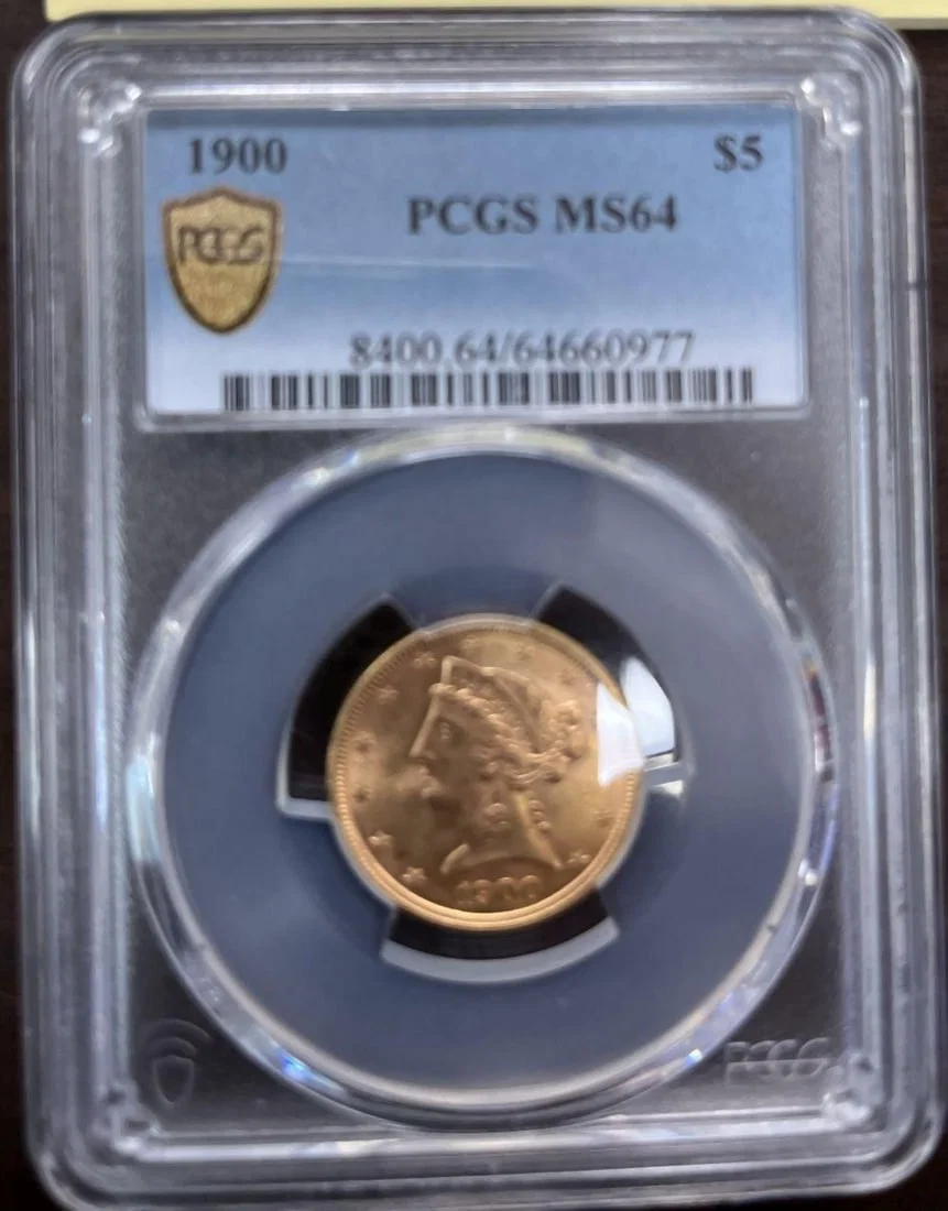 1900 $5 Gold Liberty PCGS MS64