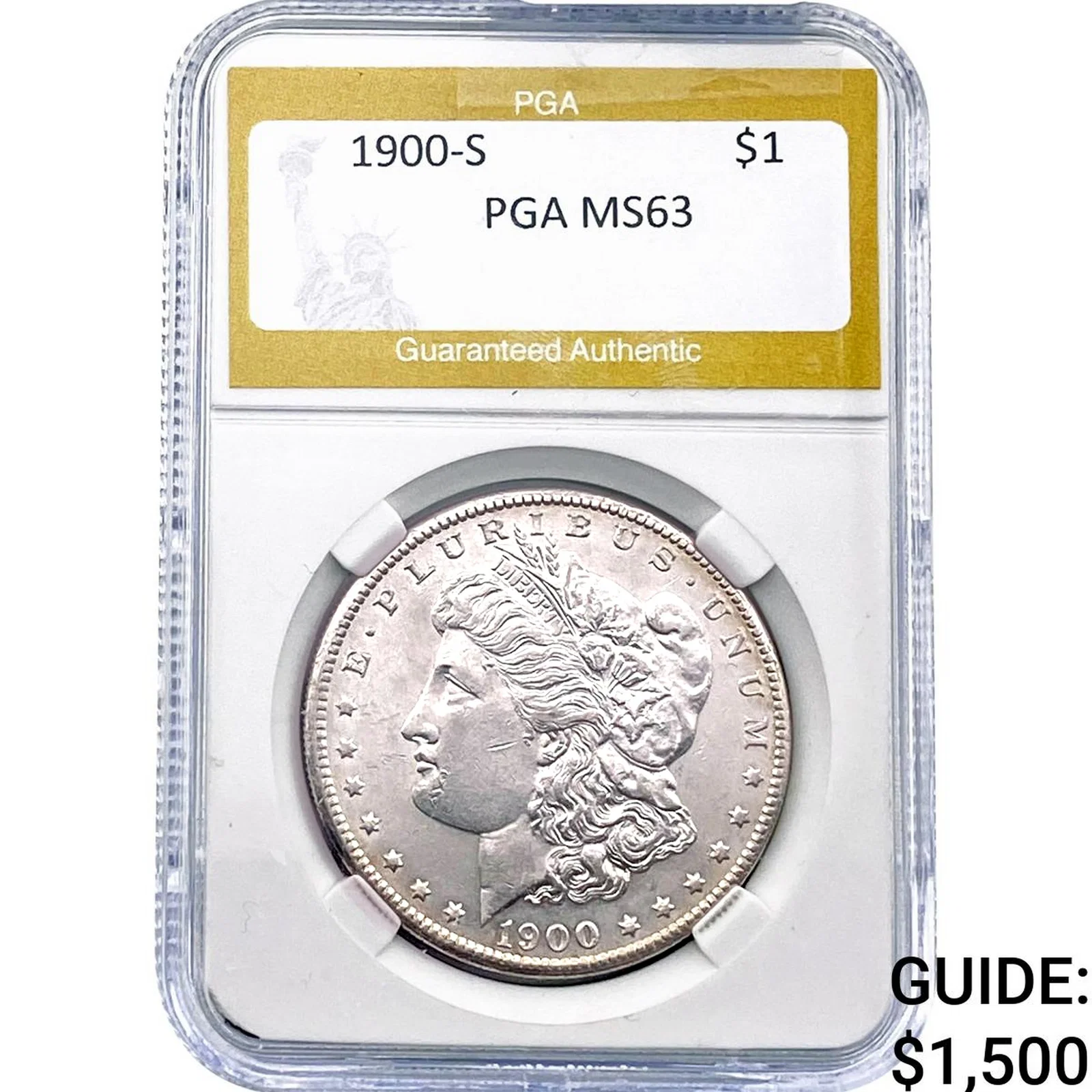1900-S Morgan Silver Dollar PGA MS63