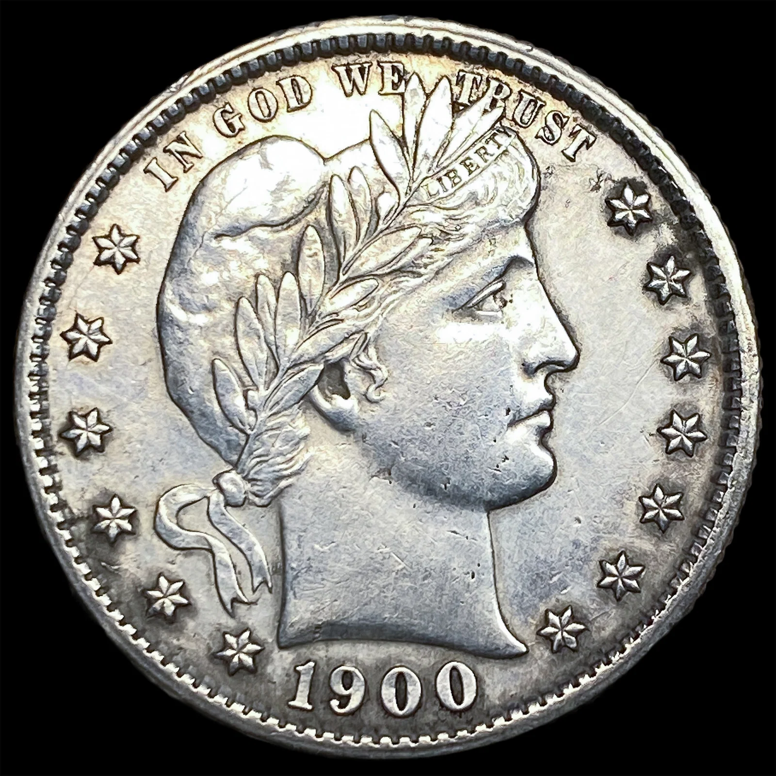 1900-S Silver Barber Quarter CHOICE AU