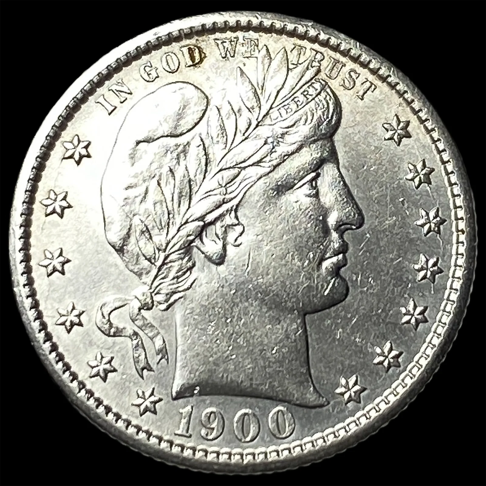 1900-S Silver Barber Quarter UNCIRCULATED