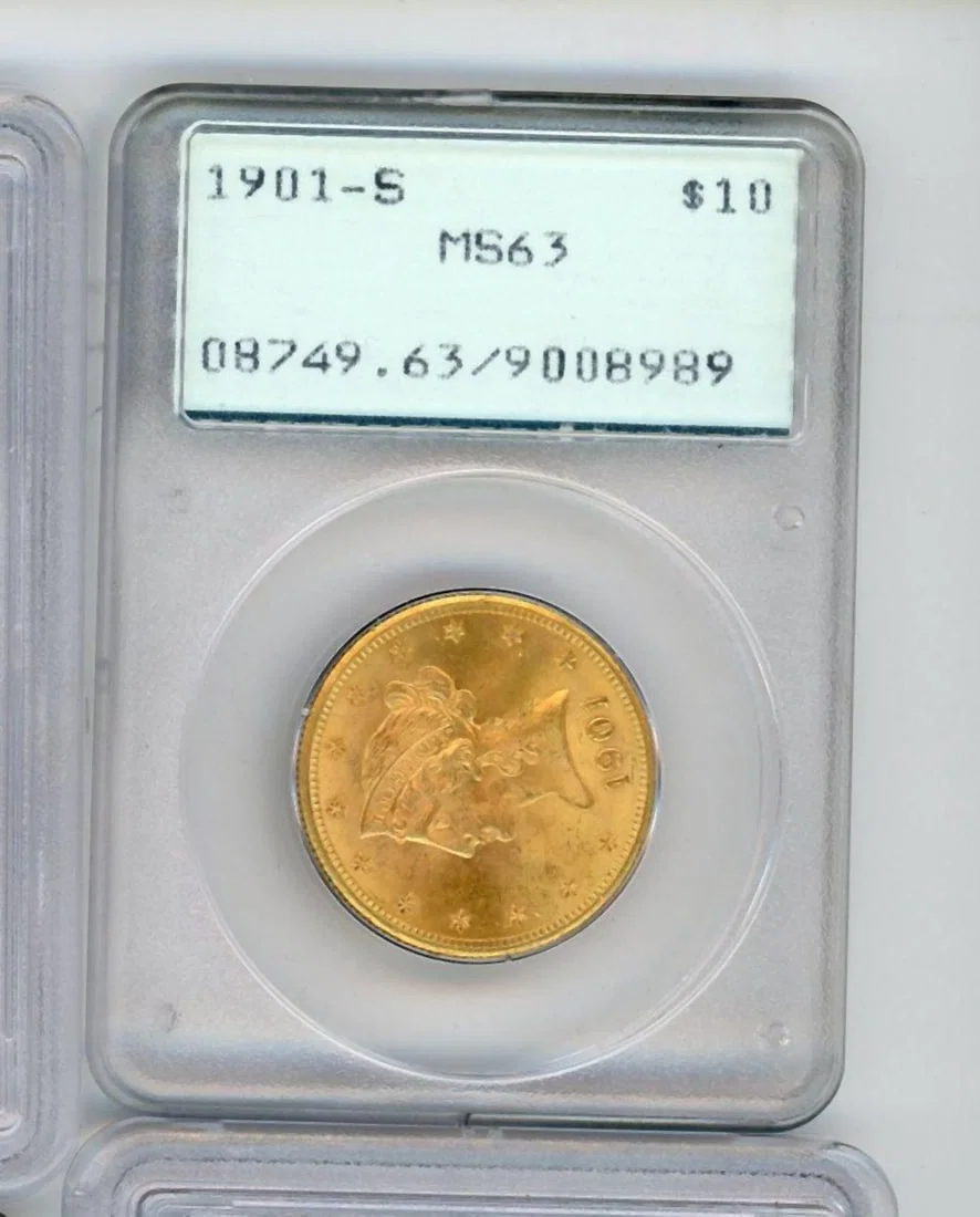 1901-S $10 Gold Liberty, PCGS MS63