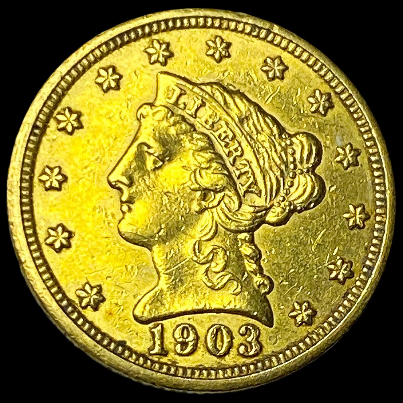 1903 Liberty Head Gold Quarter Eagle $2.50 CLOSELY UNCIRCULATED
