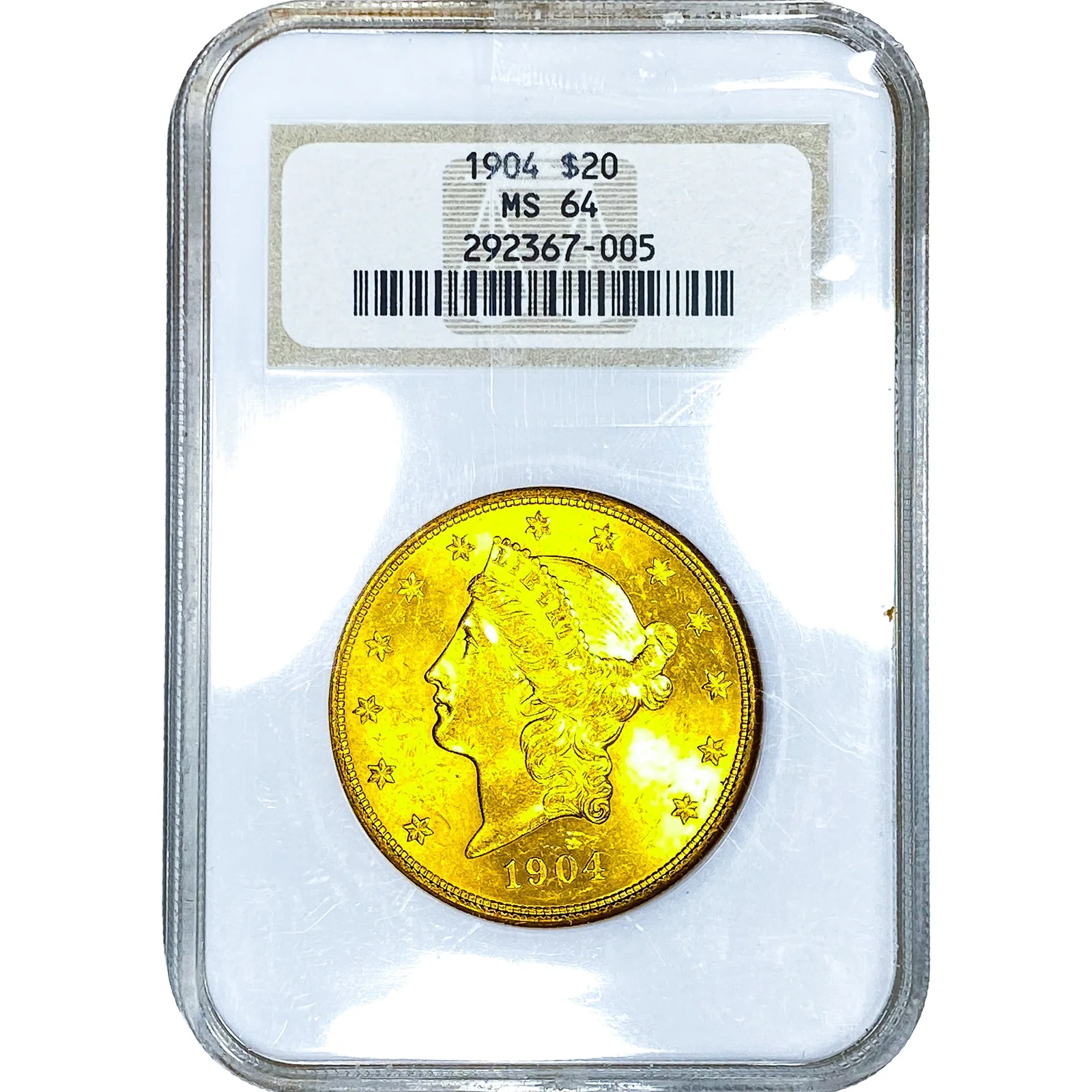 1904 $20 Gold Double Eagle NGC MS64
