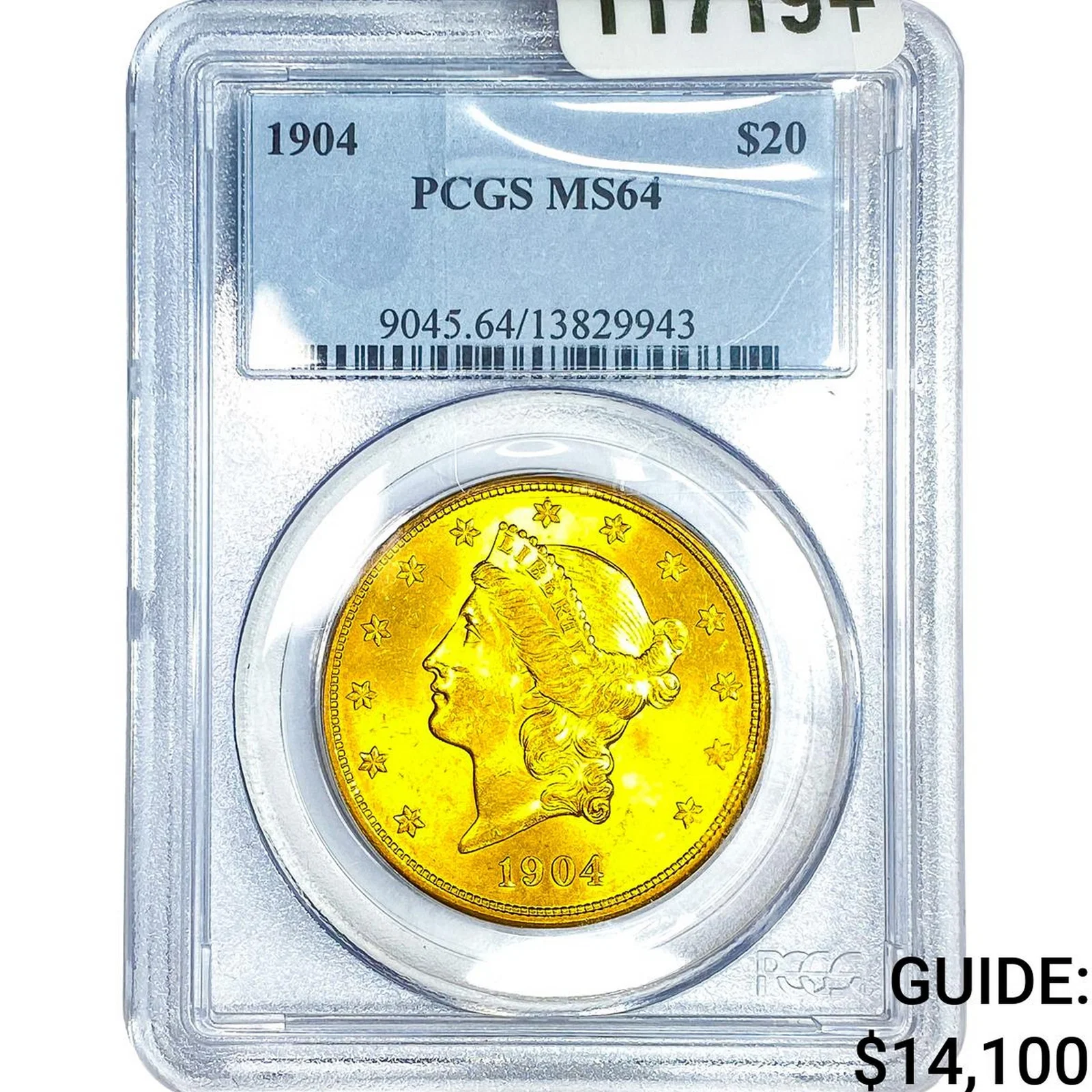 1904 $20 Gold Double Eagle PCGS MS64