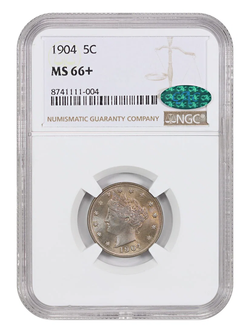 1904 Liberty Nickel 5C NGC CAC MS66 Plus Philadelphia Mint