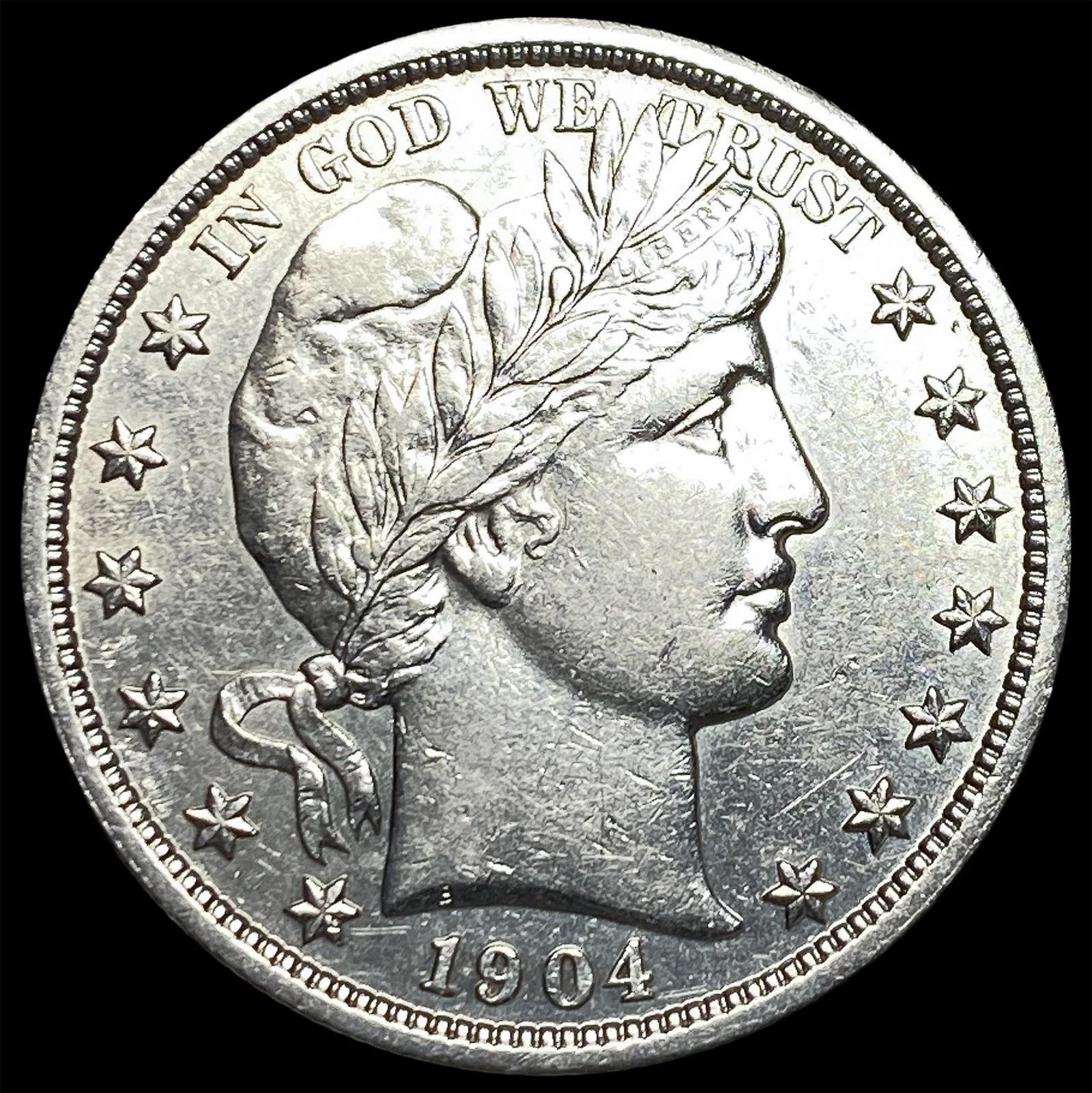 1904 Silver Barber Half Dollar CLOSELY UNCIRCULATED