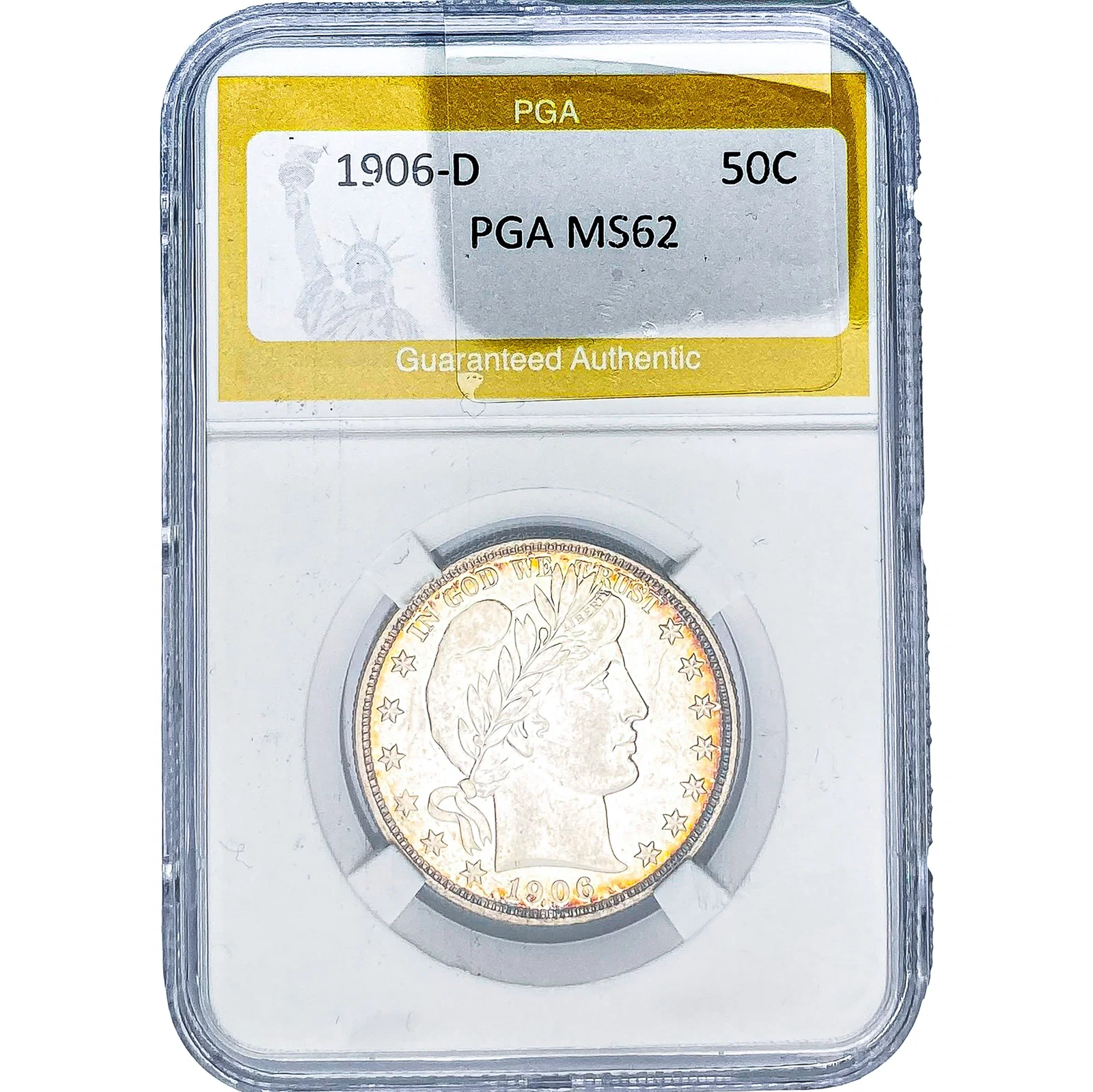 1906-D Barber Half Dollar PGA MS62