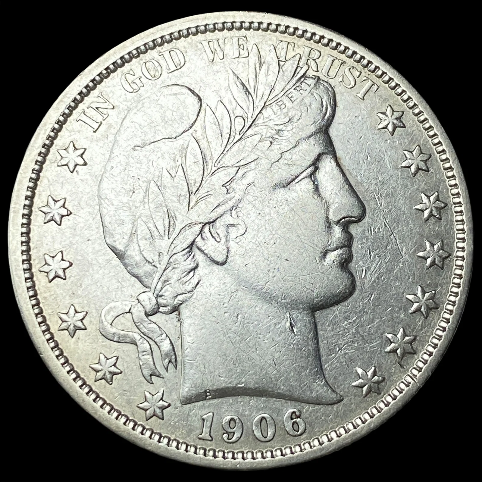 1906-O Silver Barber Half Dollar CLOSELY UNCIRCULATED