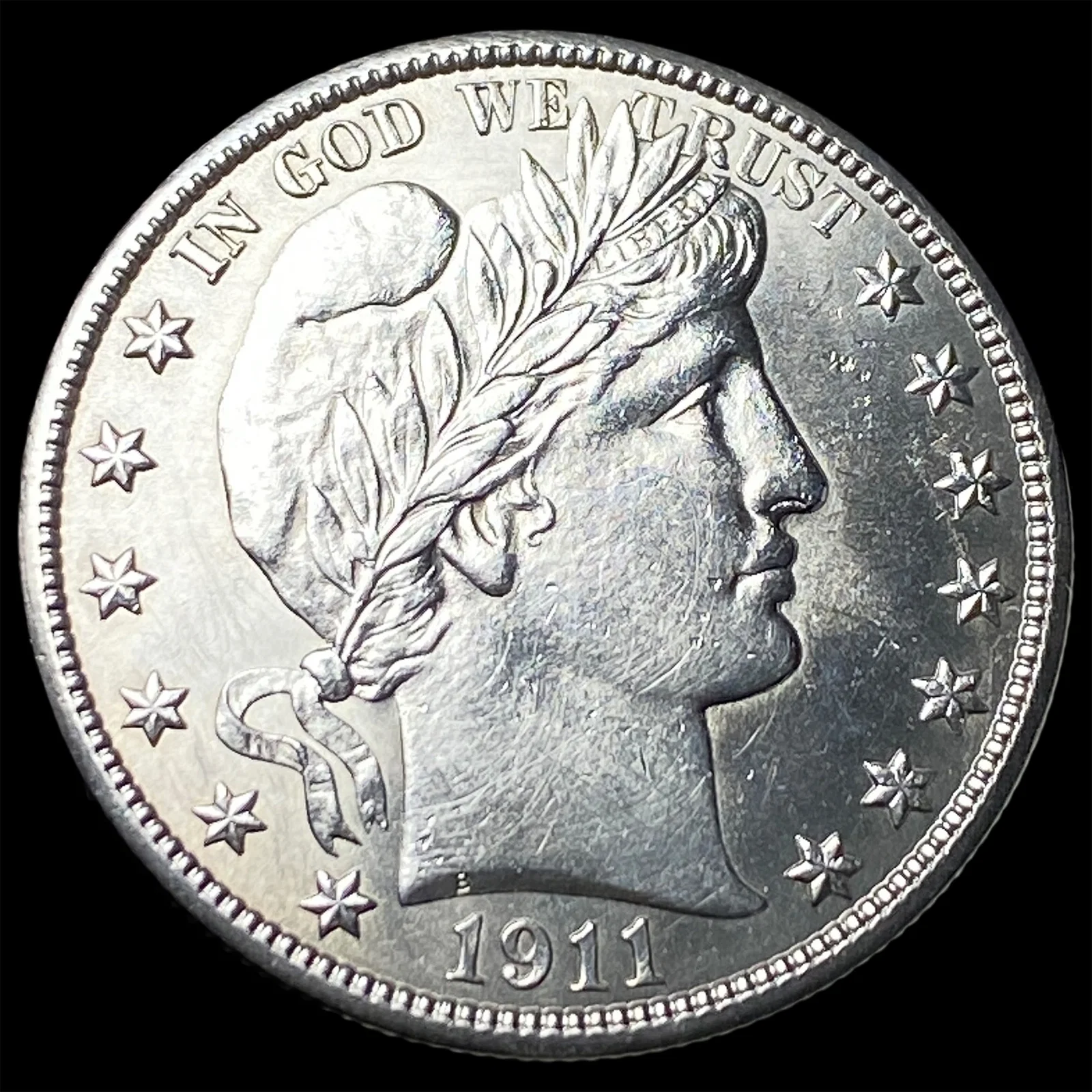 1911 Silver Barber Half Dollar UNCIRCULATED