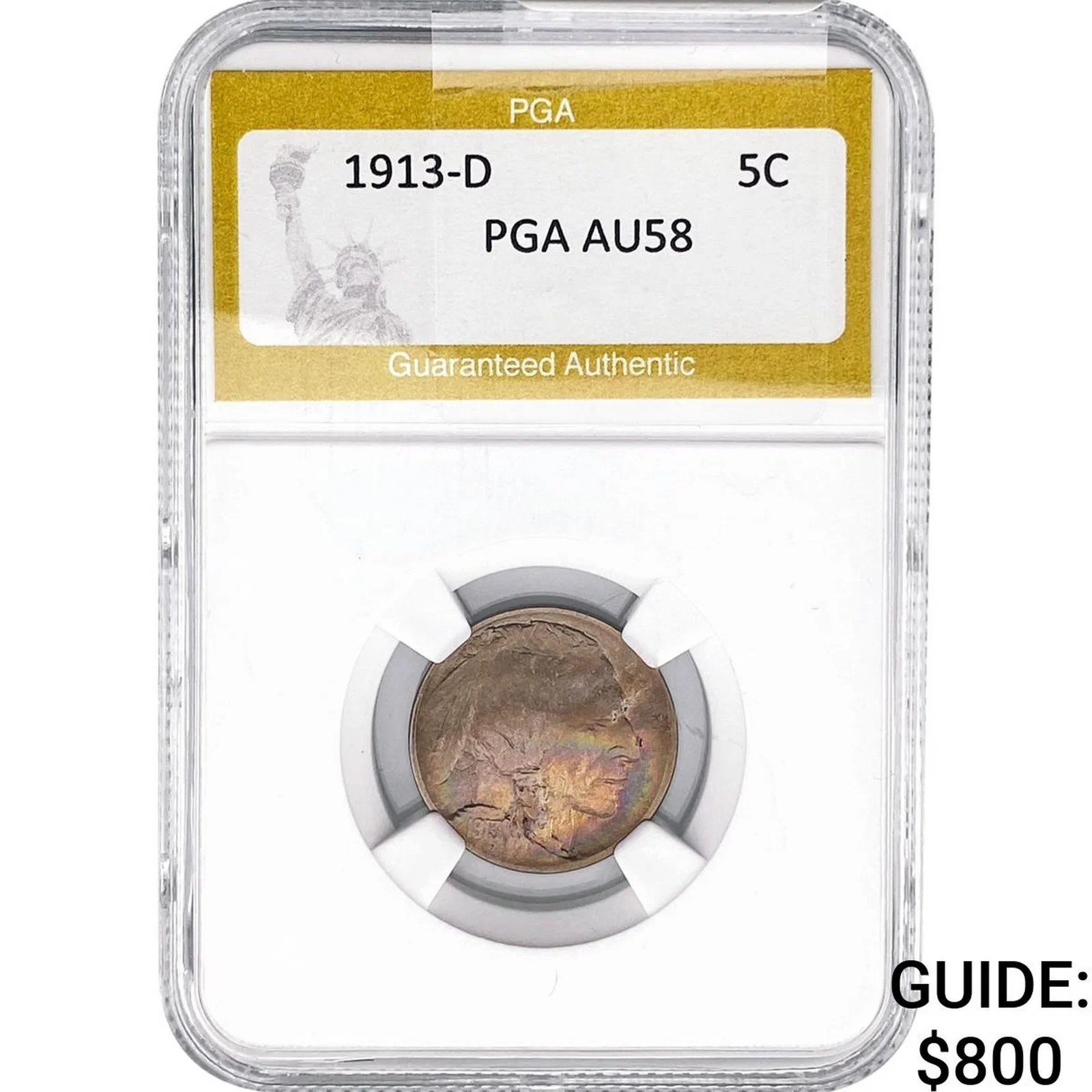 1913-D Buffalo Nickel PGA AU58