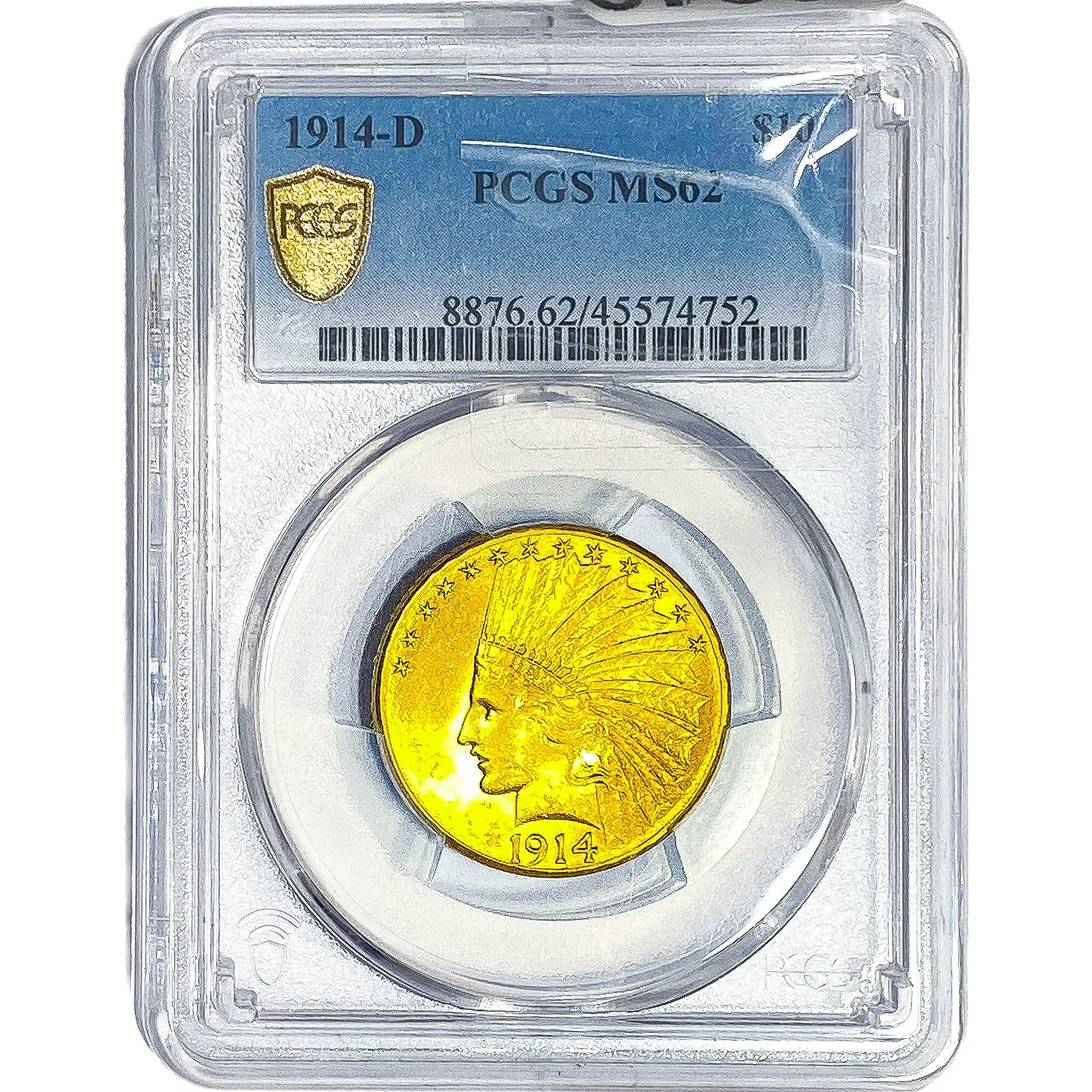 1914-D $10 Gold Indian Head PCGS MS62