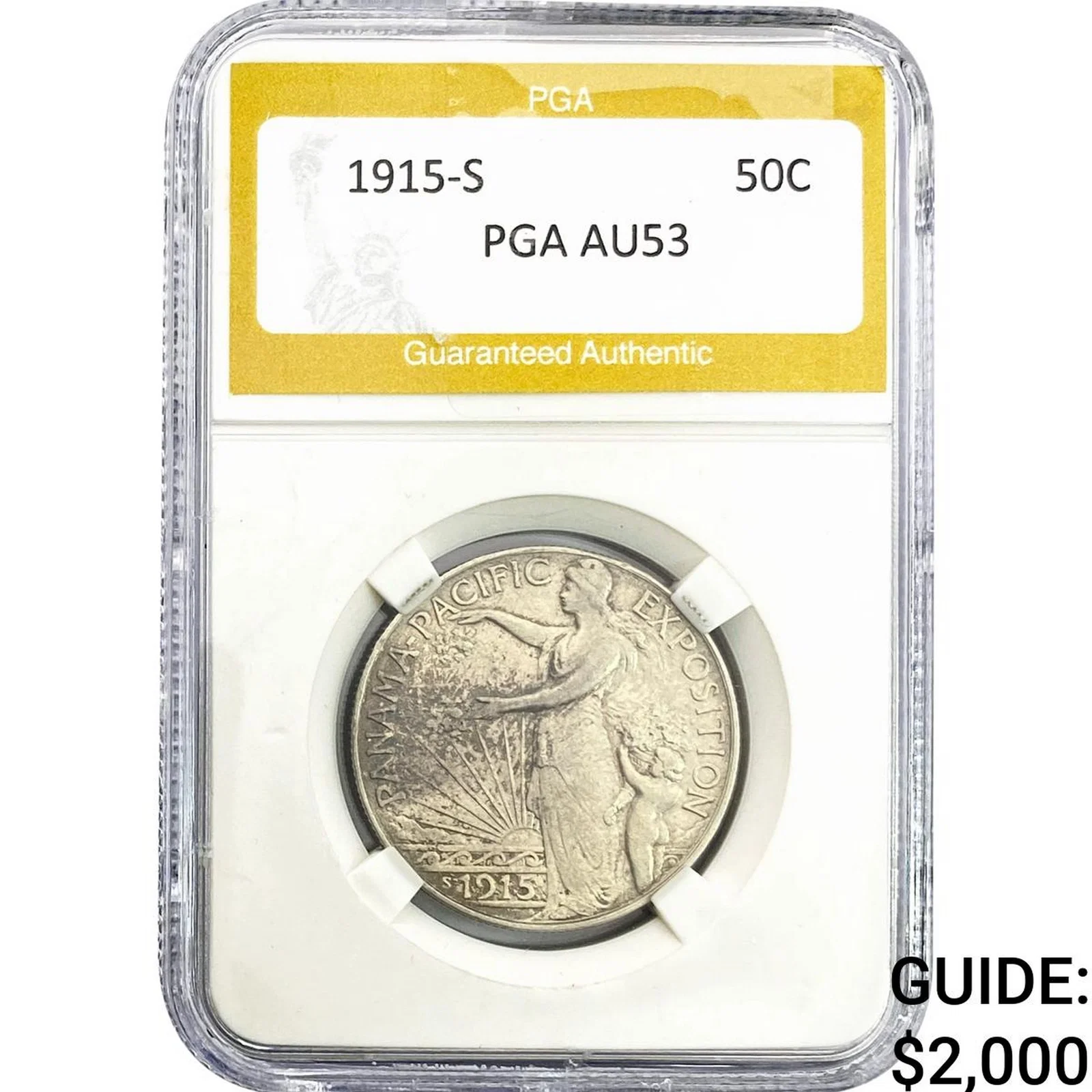 1915-S Panama-Pacific Half Dollar PGA AU53
