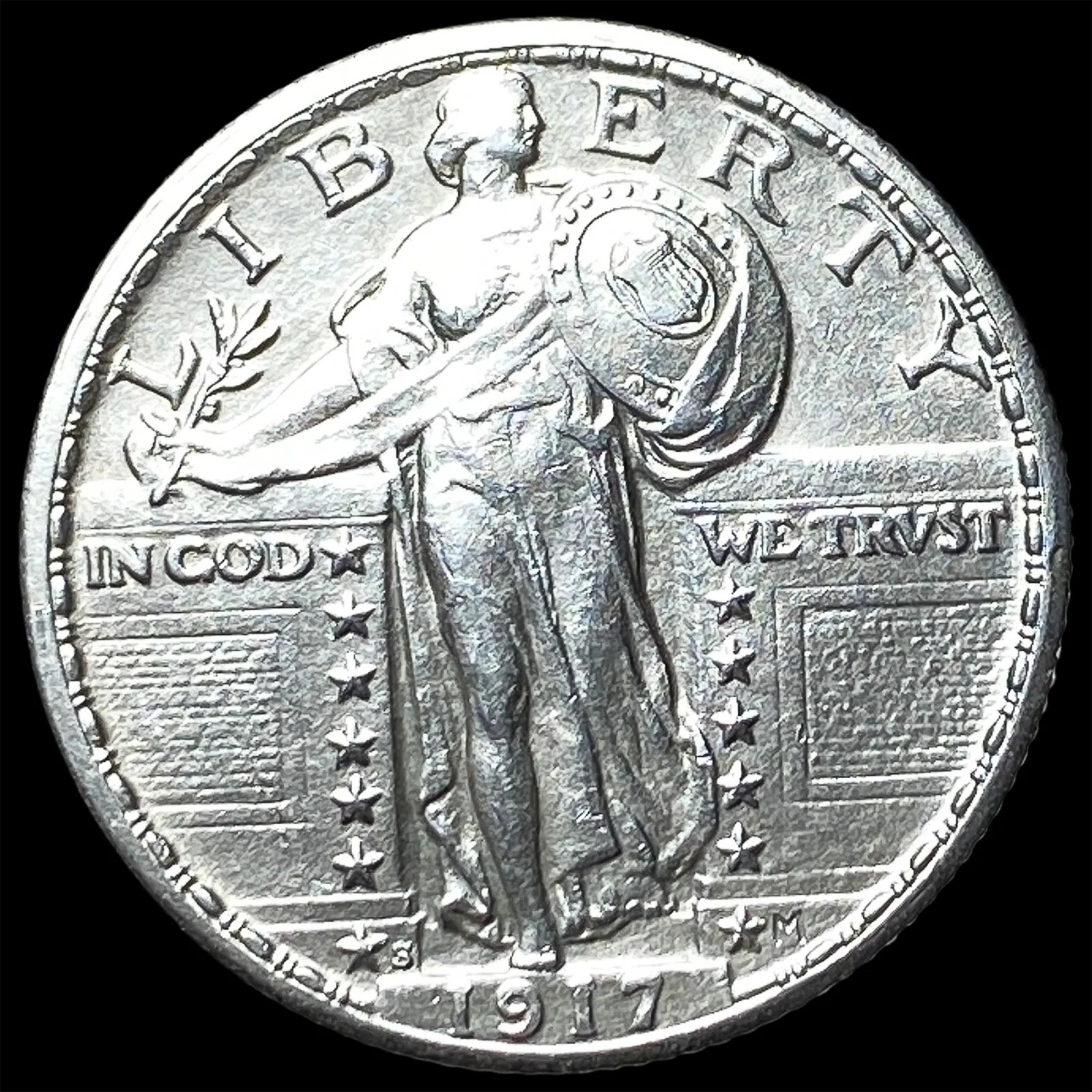 1917-S Type 2 Silver Standing Liberty Quarter UNCIRCULATED