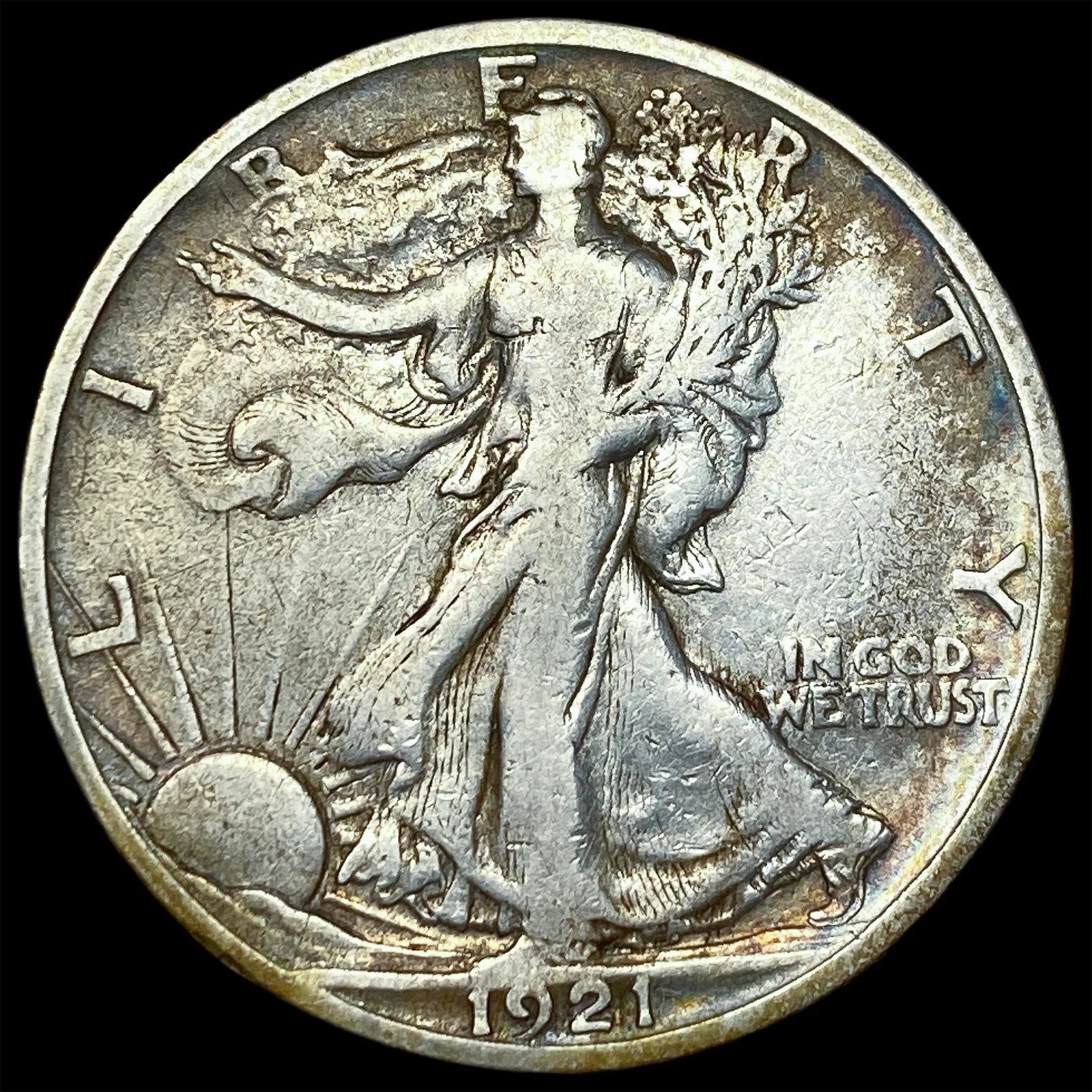 1921-S Silver Walking Liberty Half Dollar NEARLY UNCIRCULATED