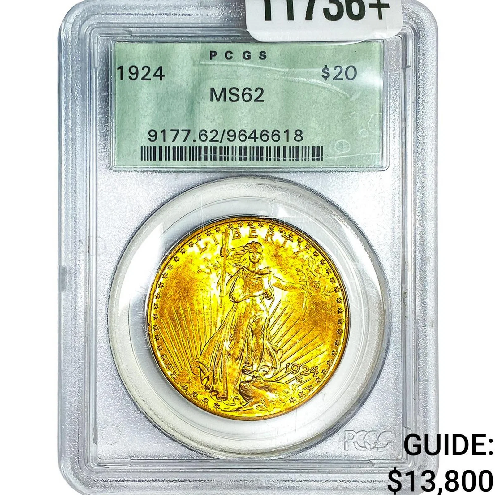 1924 $20 Gold Double Eagle PCGS MS62