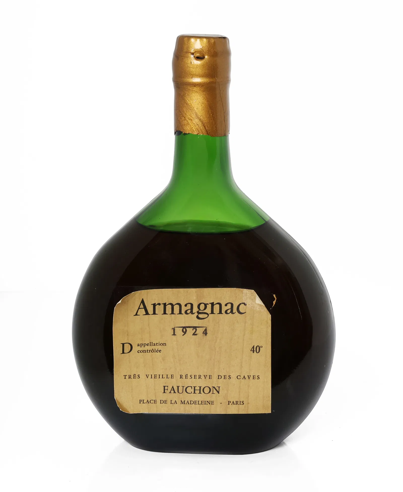 1924 Fauchon Armagnac Vintage French Brandy 750ml Bottle