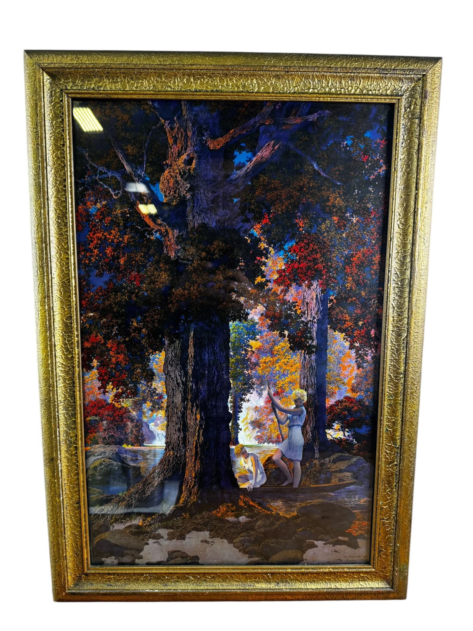 1927 MAXFIELD PARRISH "GOLDEN HOURS" PRINT