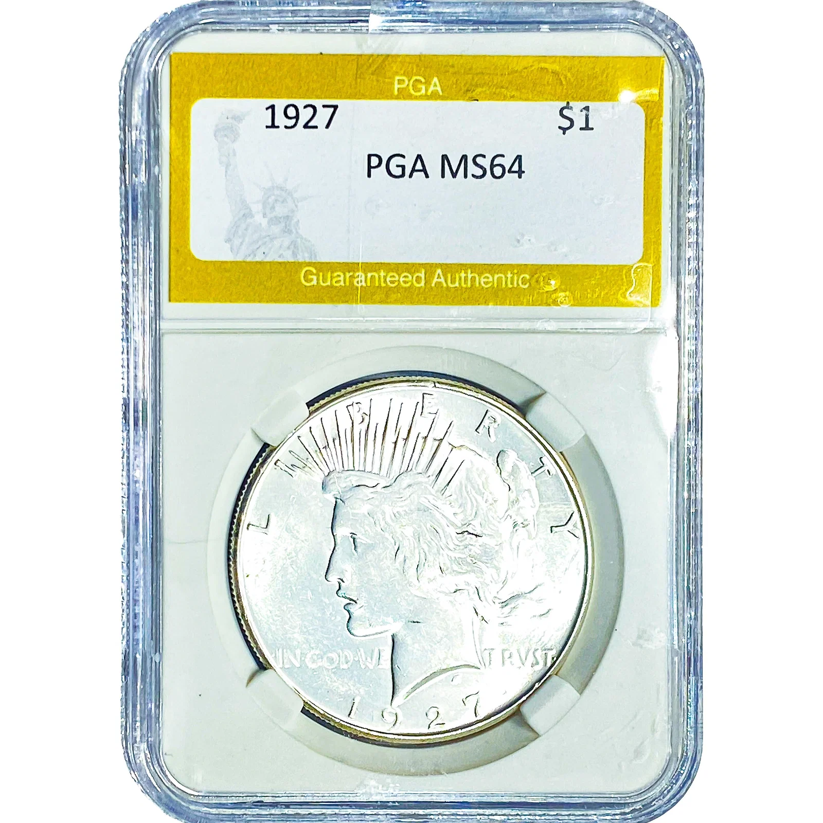 1927-S Silver Peace Dollar PGA MS64