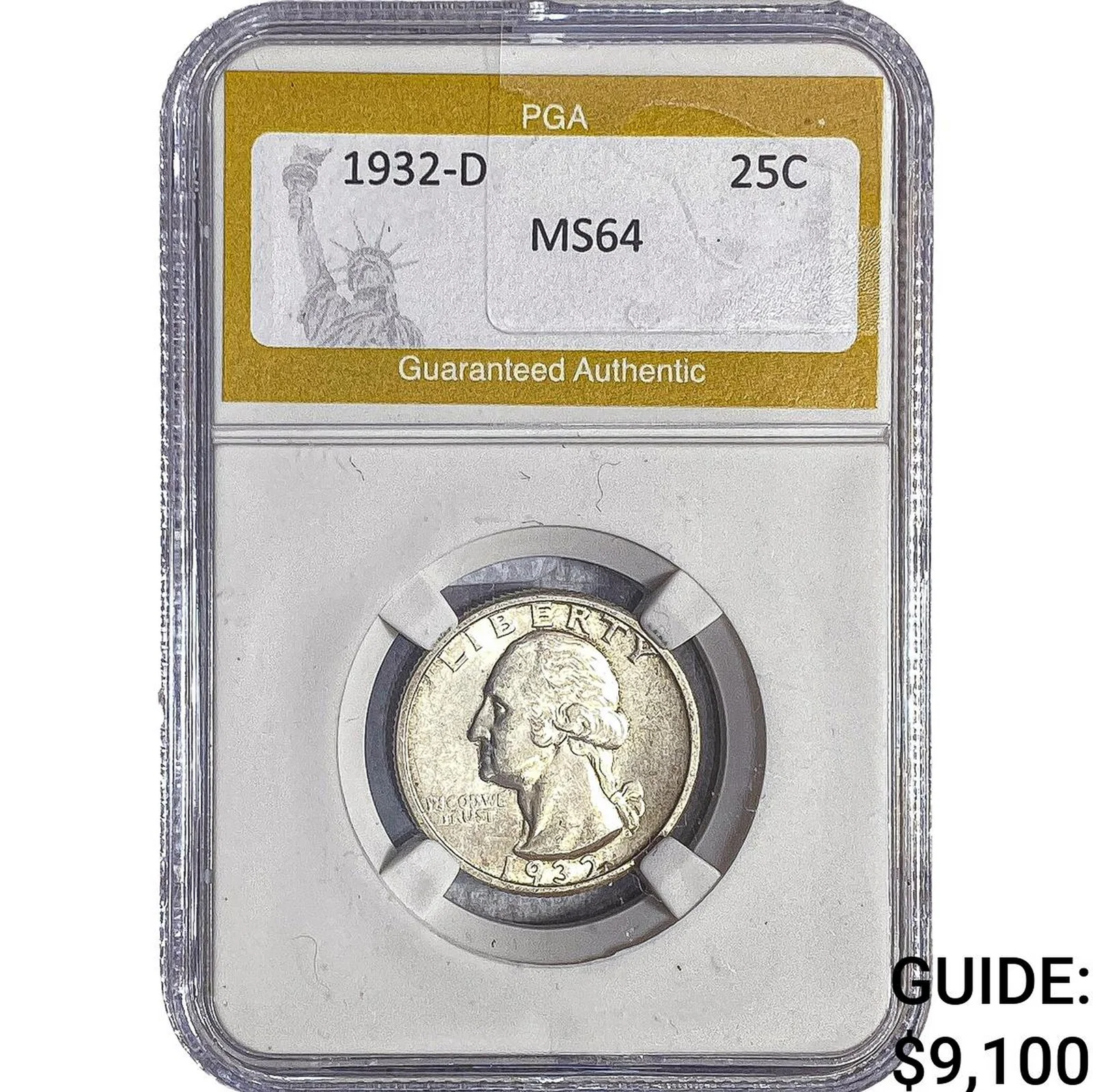 1932-D Washington Silver Quarter PGA MS64