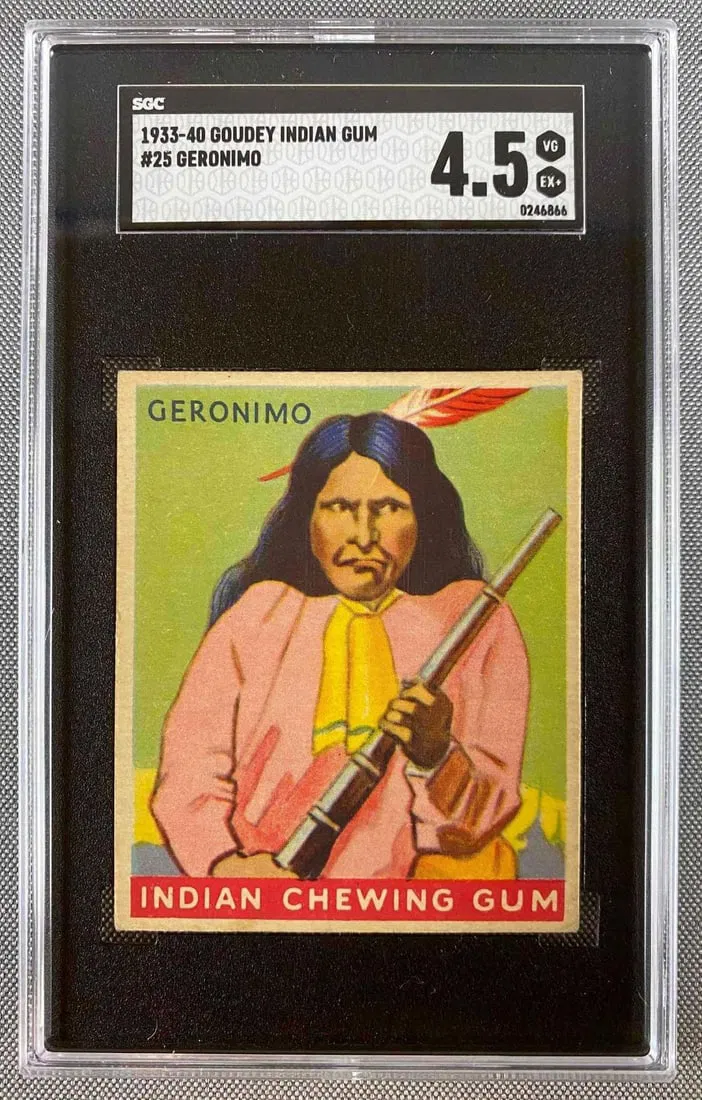 1933 - 40 Goudey Indian Gum Geronimo #25 SGC 4.5
