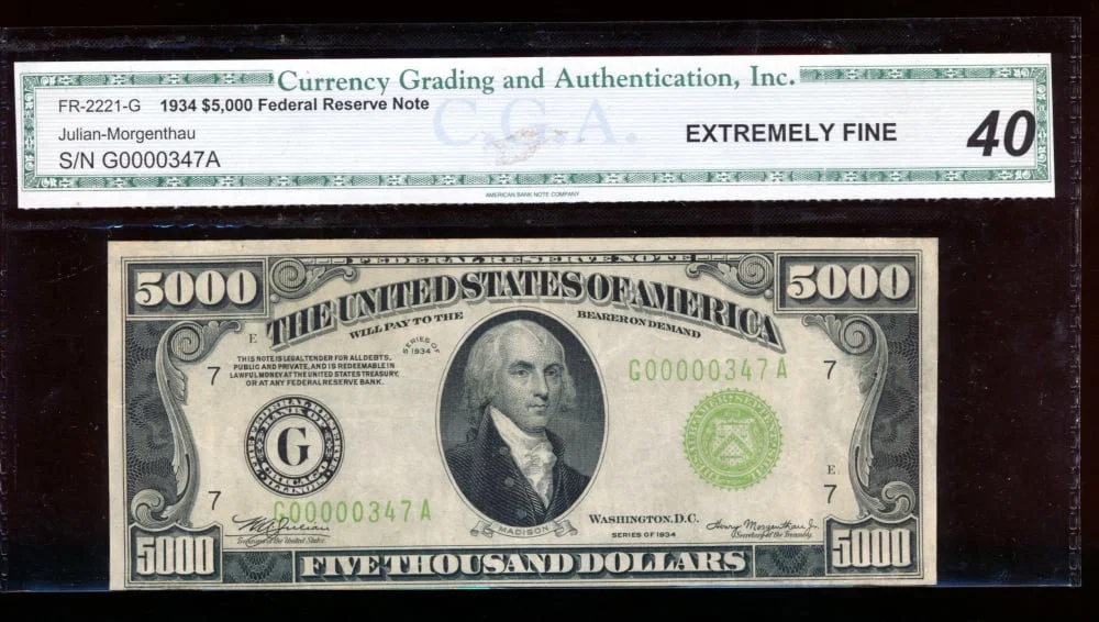 1934 $5000 Chicago FRN CGA 40