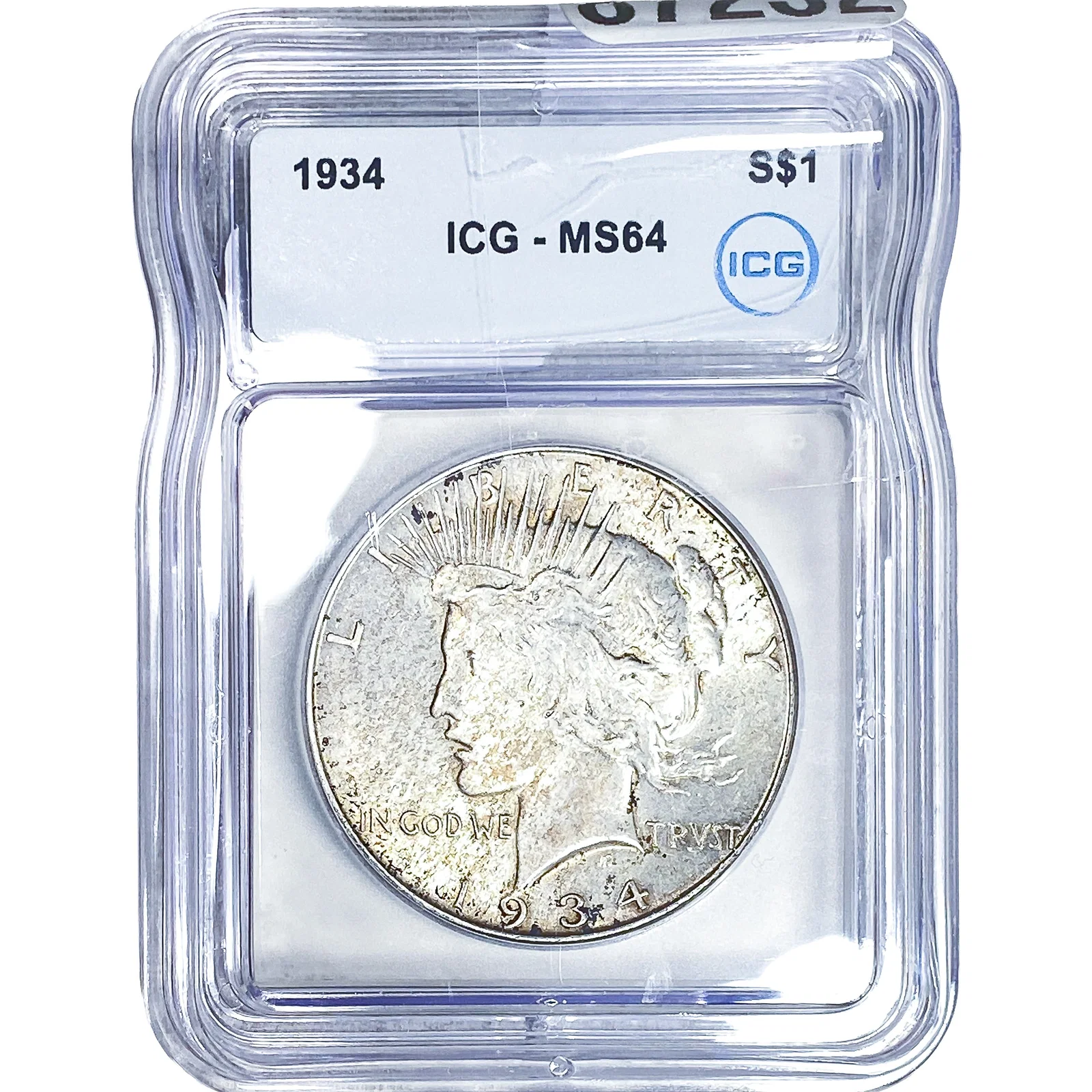 1934 Silver Peace Dollar ICG MS64