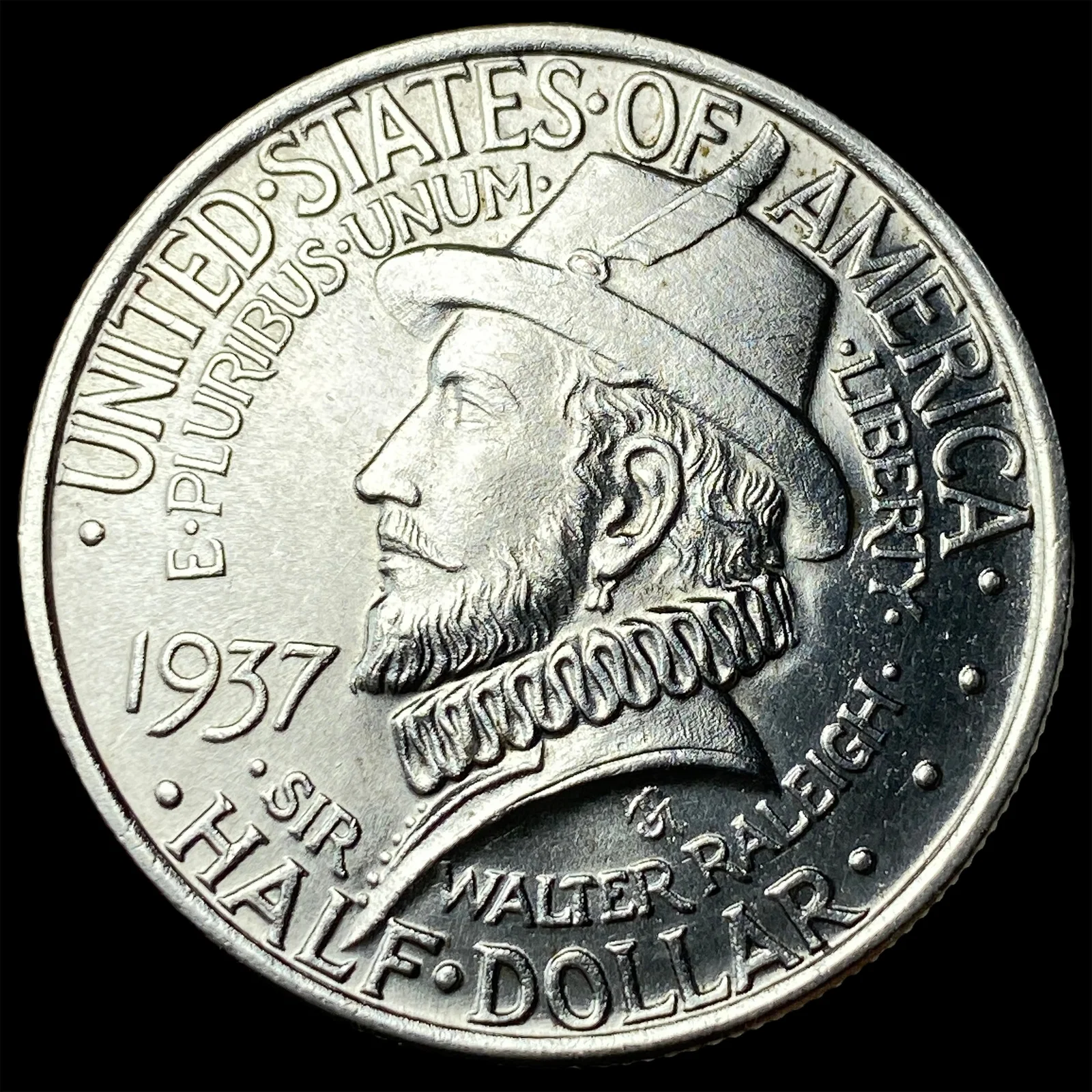 1937 Silver Roanoke Half Dollar CHOICE BU