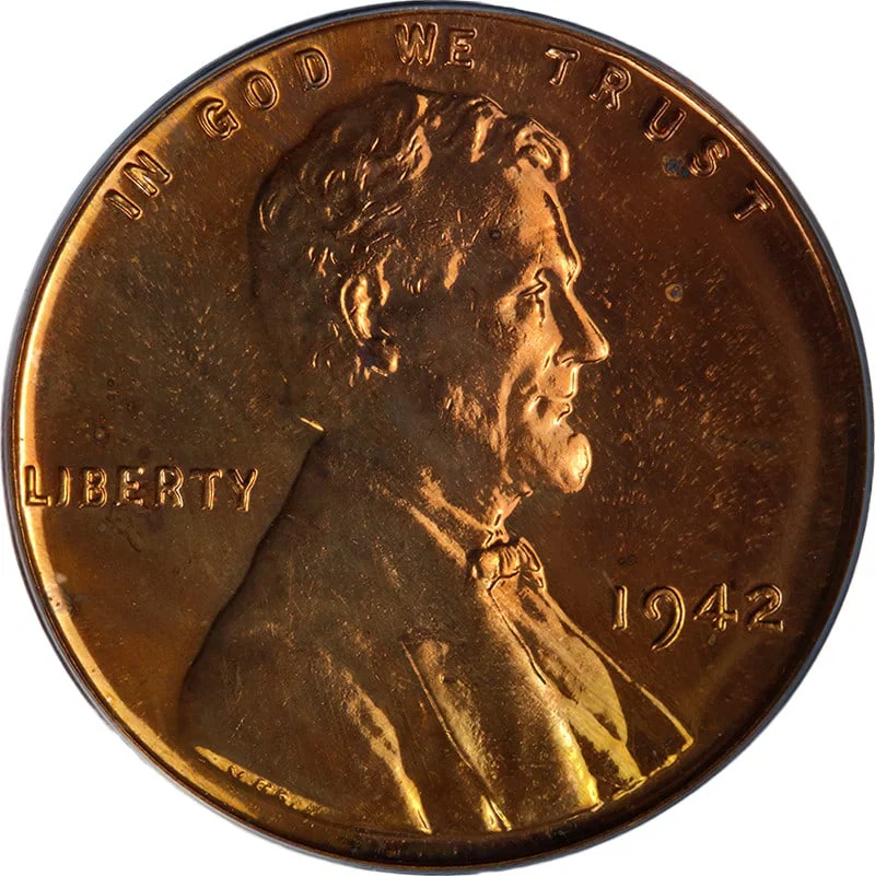 1942 Proof Lincoln Cent PCGS PR64 RD Copper Coin with Strong Strike