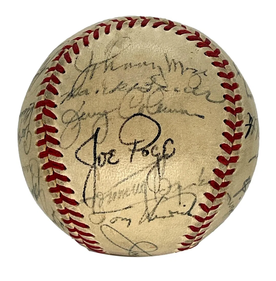 1949 Yankees Team Signed Official AL Baseball With 25 Autographs PSA DNA LOA