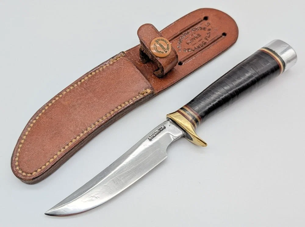1950's Randall Model 7 Fisherman Hunter w/ Brown Button Sheath