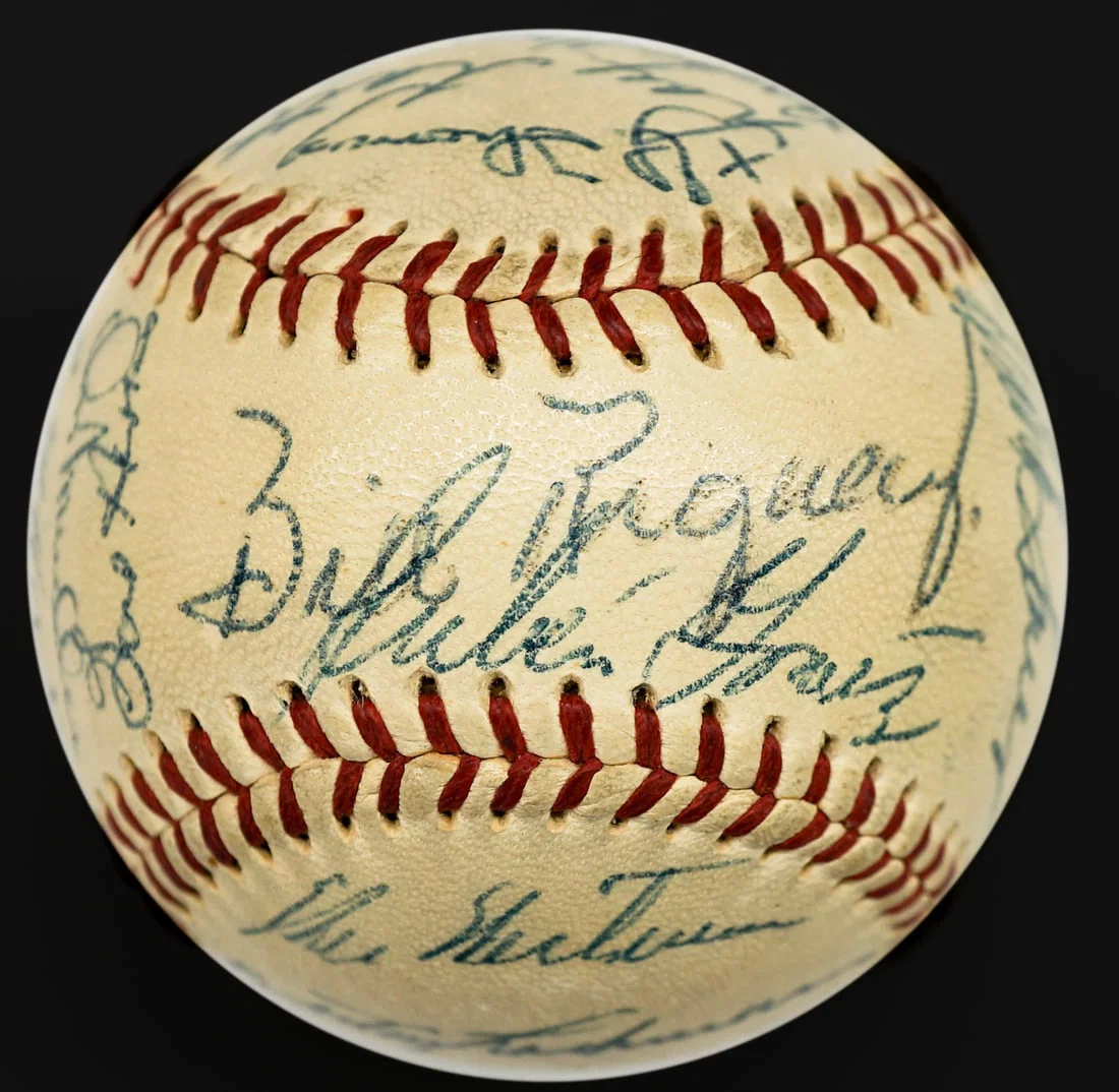 1957 New York Giants Team Signed Baseball