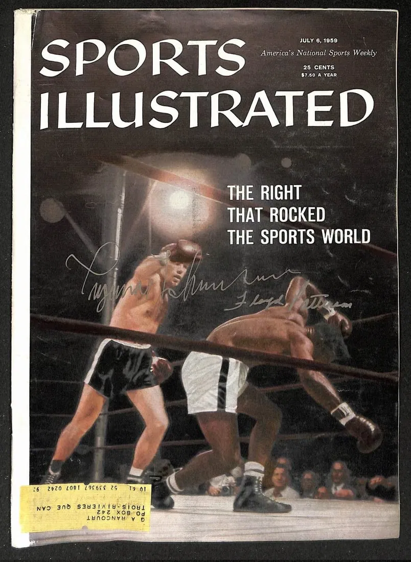 1959 Sports Illustrated Magazine Signed by Johansson and Patterson PSA DNA Authenticated