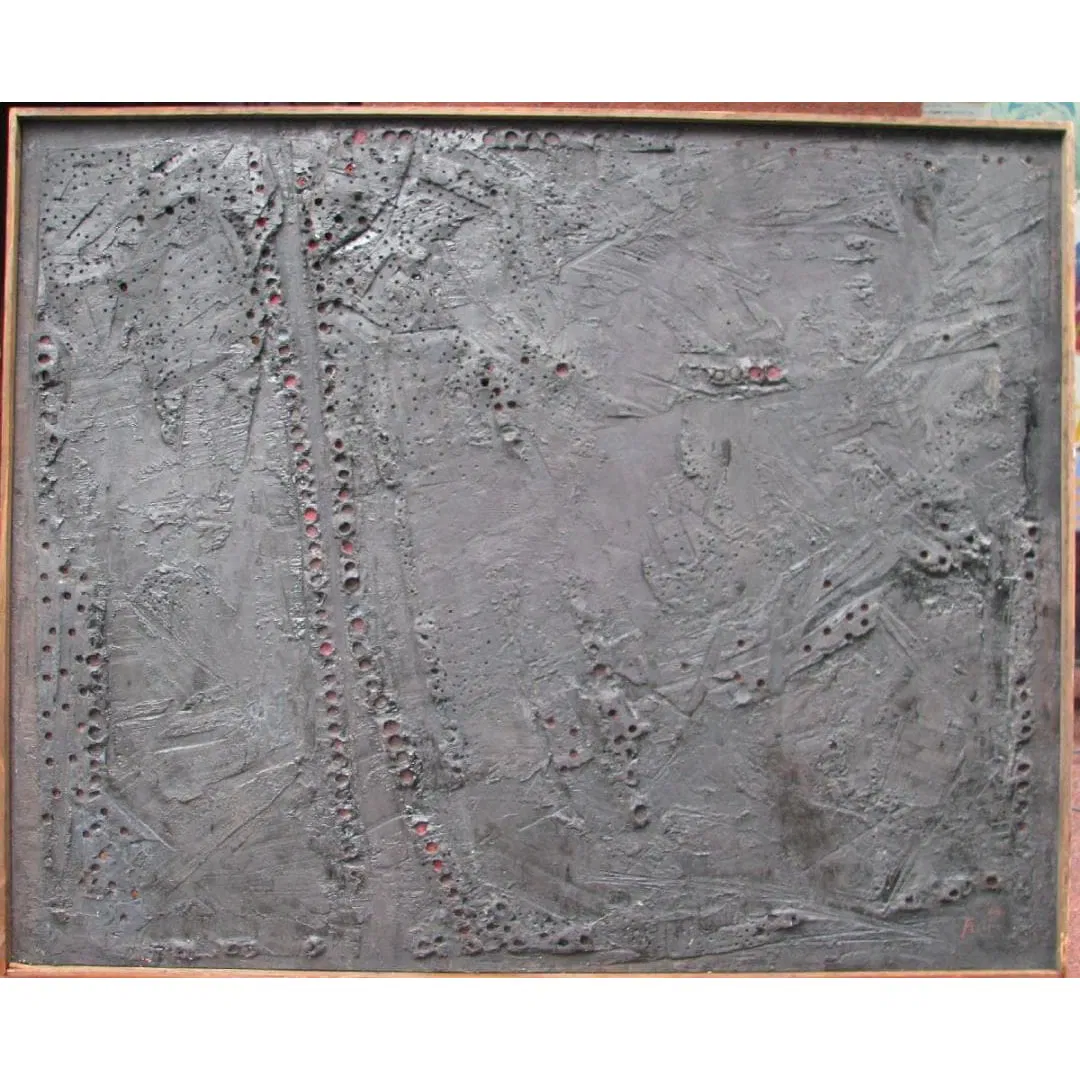 1960s Avant-Garde – Haru Fujisawa Scarred Space (No. 100) – Unique Sculptural Masterpiece