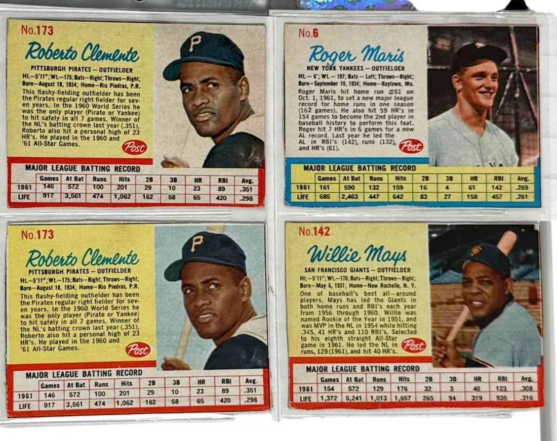1962 Post Cereal Baseball Card Collection 160+