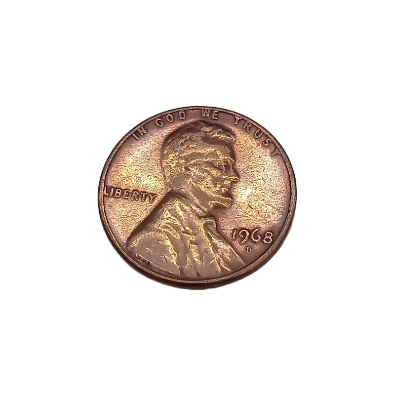 1968 US one cent coin