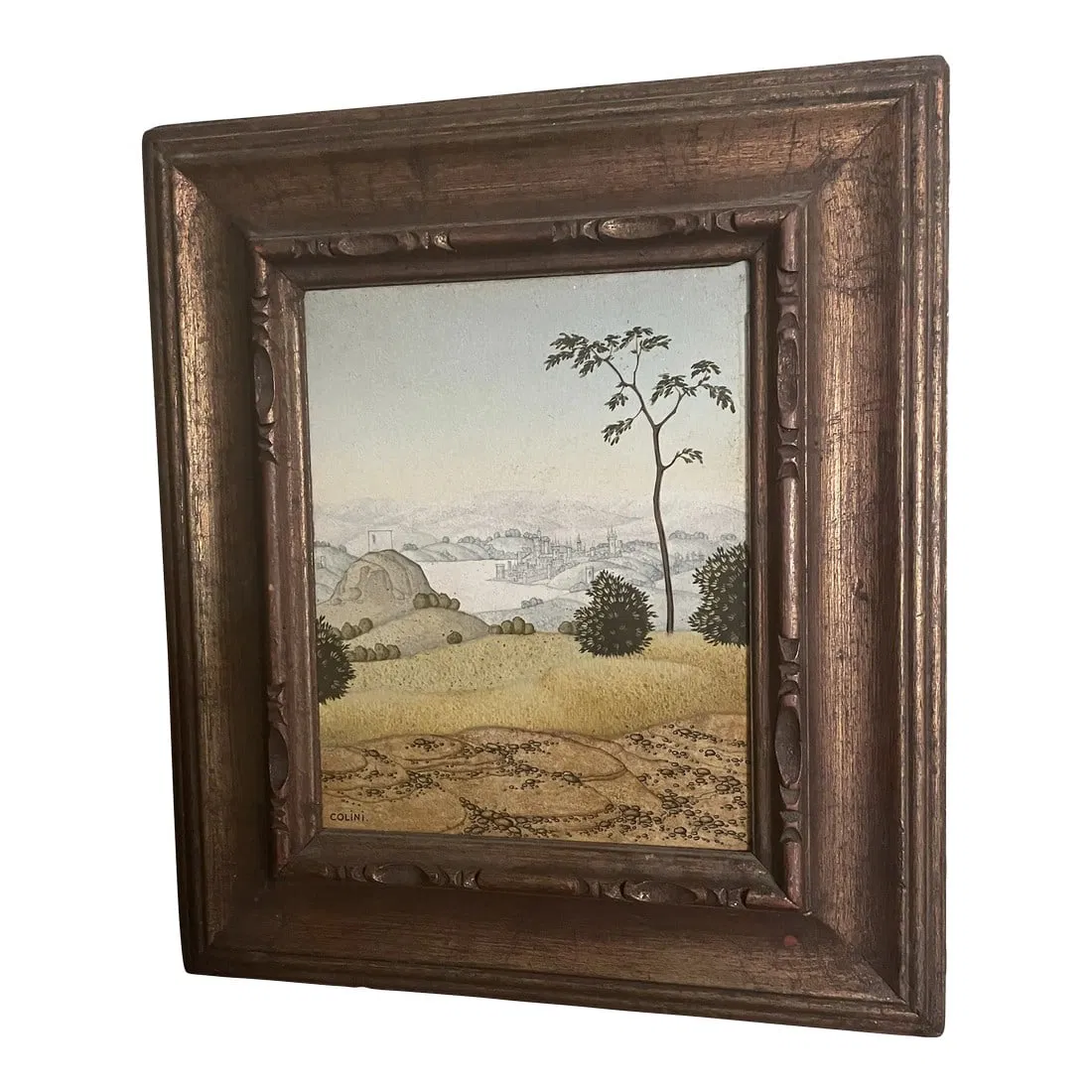 1970 Magic Realist Tempera Painting by Vojen W. Cech Colini