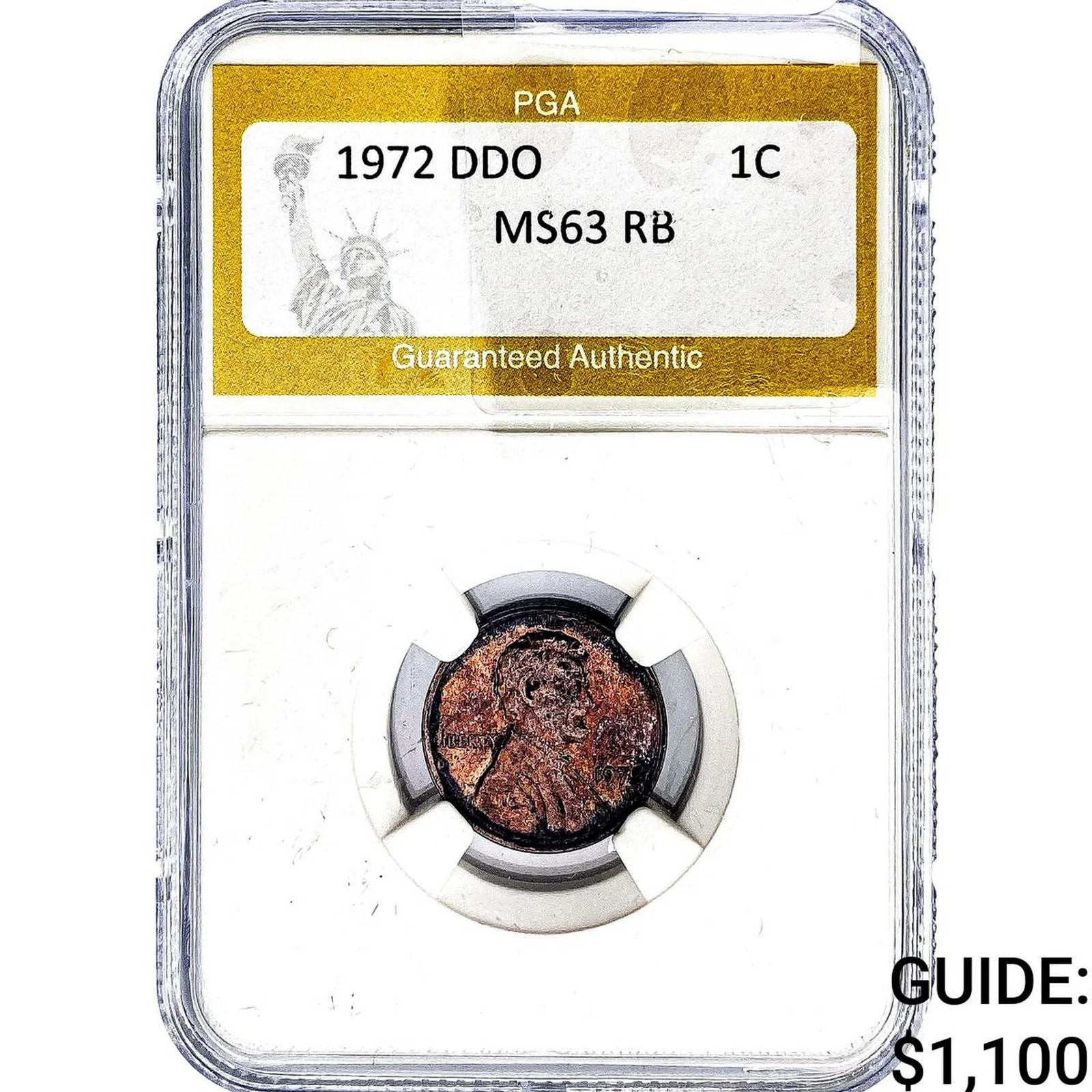 1972 DDO Lincoln Memorial Cent PGA MS63 RB