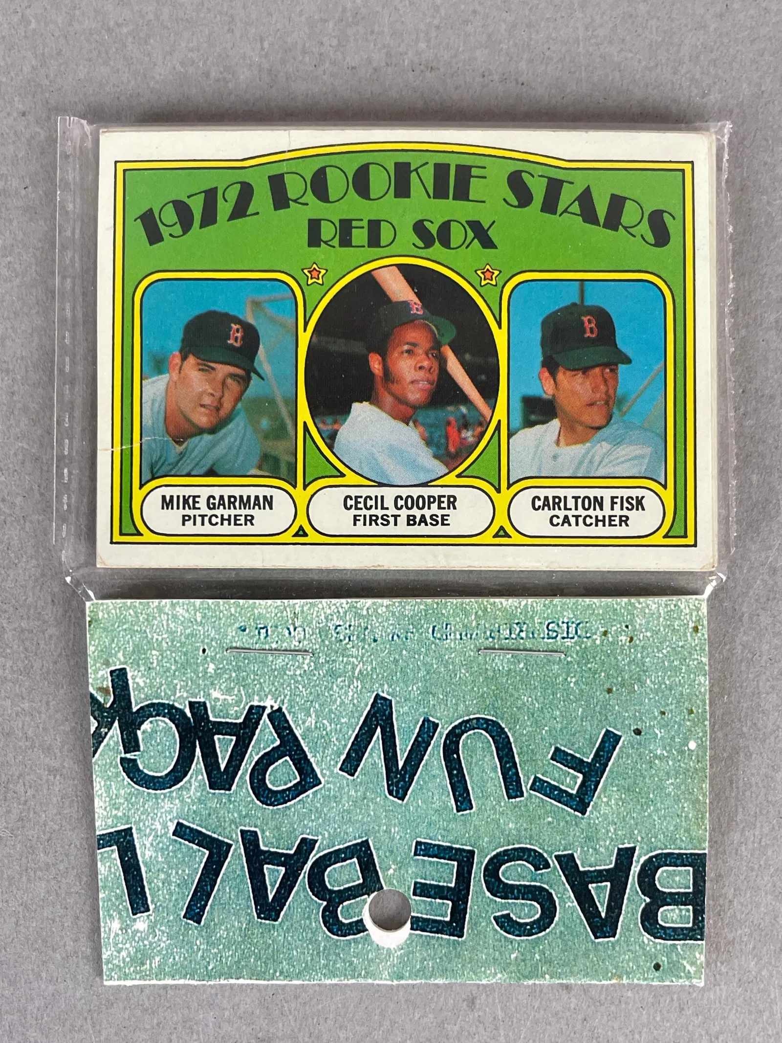 1972 Topps Baseball West Corps Cello Fun Pack with Fisk Rookie