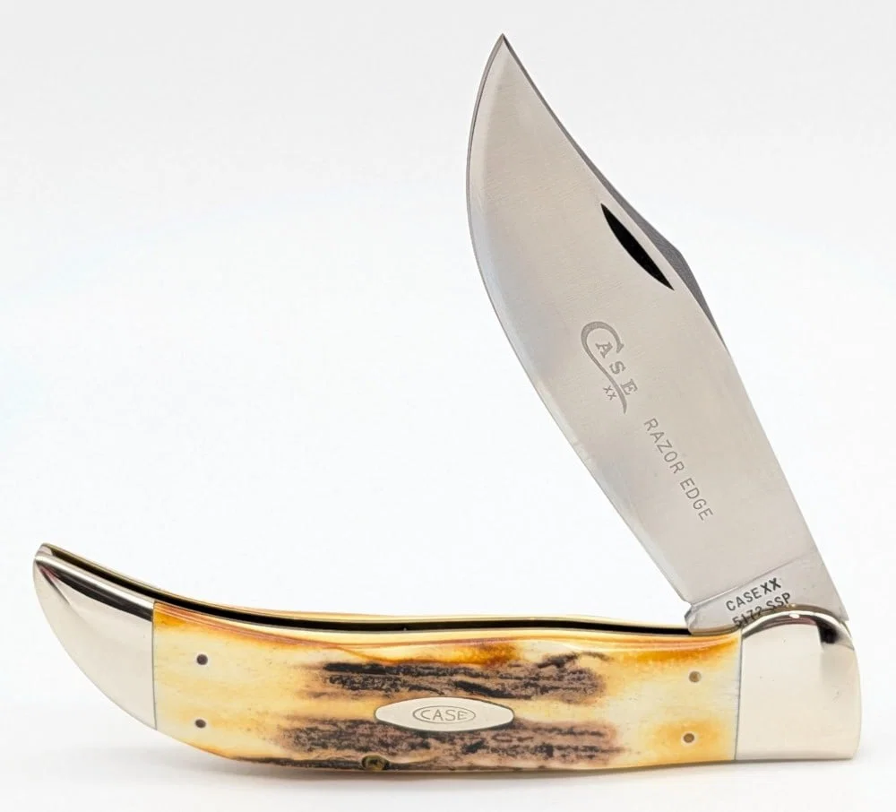 1976 Case XX Gray Letter Stag Large Folding Clasp 5172