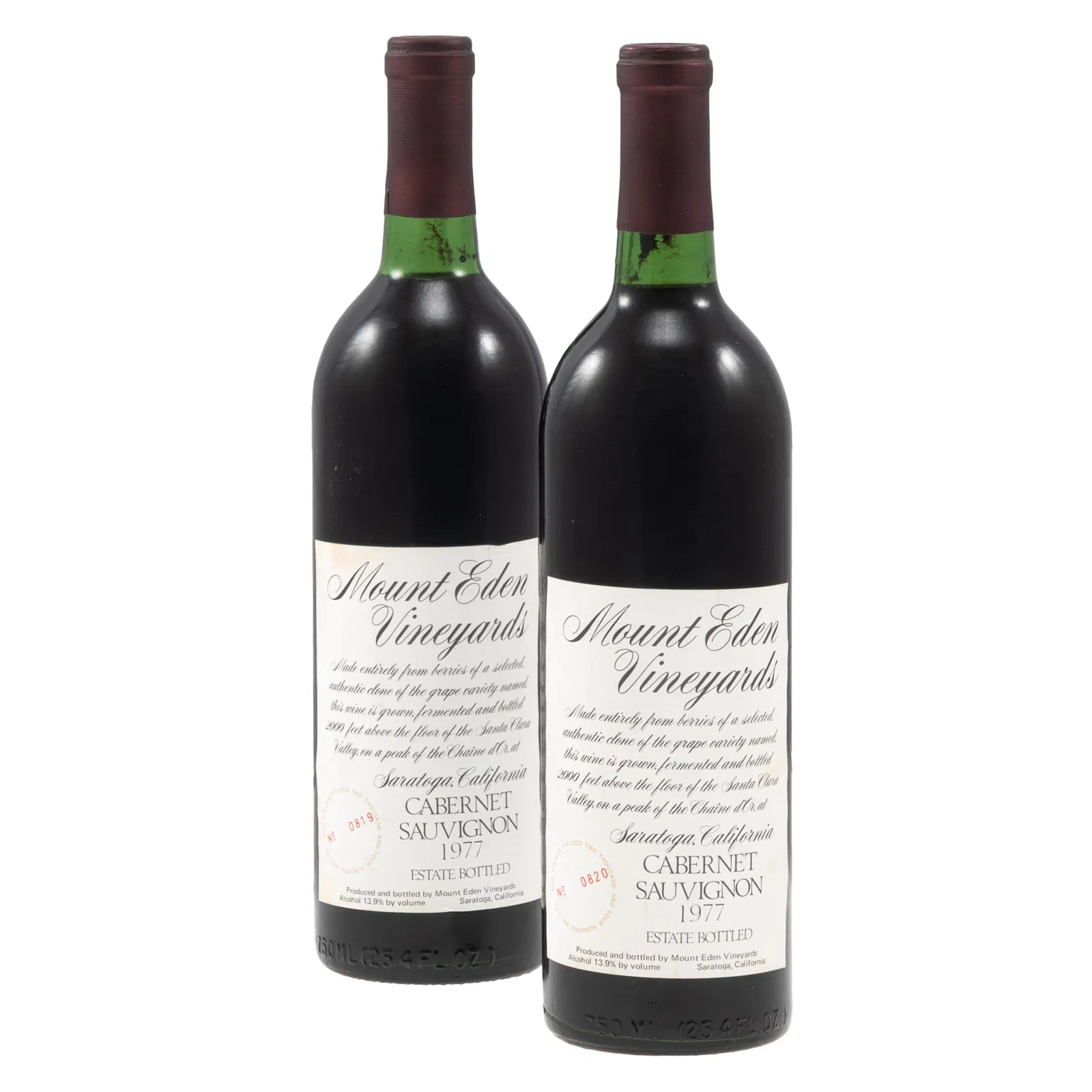 1977 Mount Eden Vineyards Cabernet Sauvignon