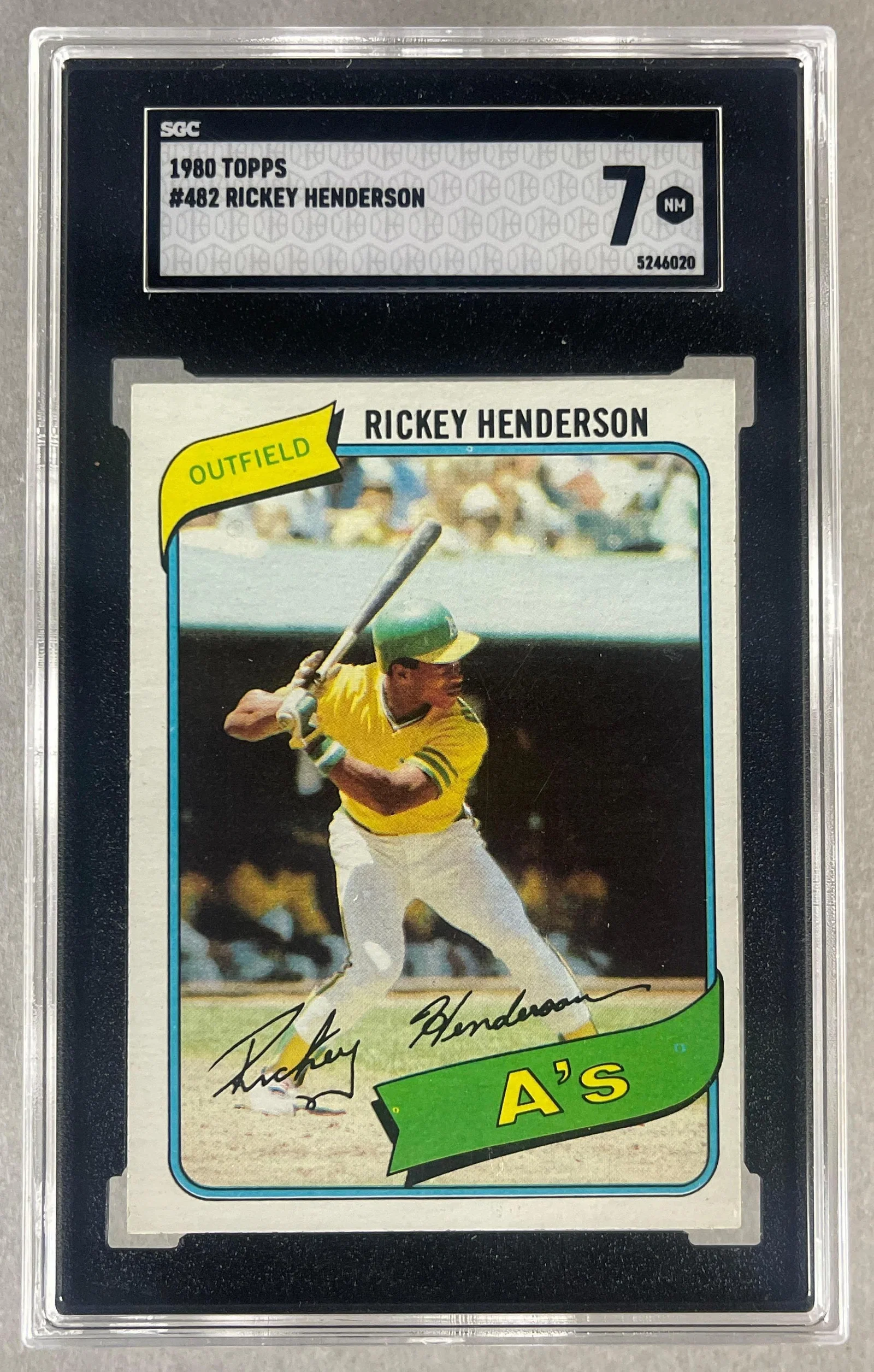 1980 Topps Rickey Henderson #482 SGC 7 Rookie