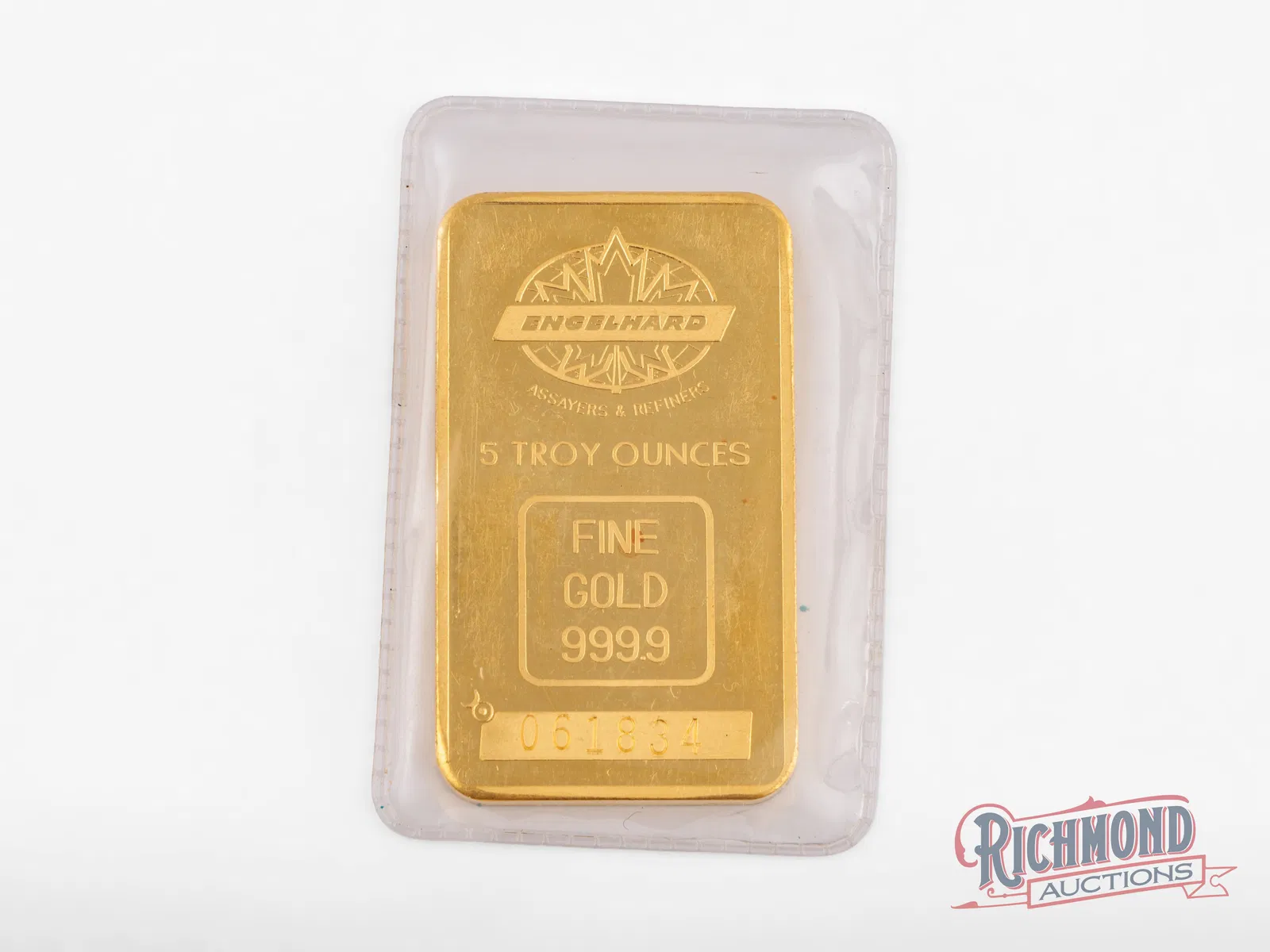 1981 5 Ounce Engelhard Assayers & Refiners Maple Leaf Gold Bar