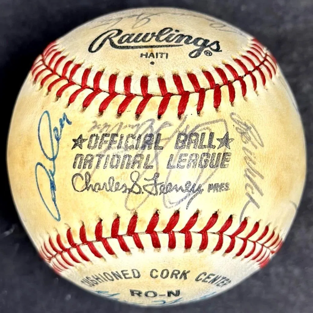 1981 Dodgers Signed Baseball 17 Autographs BAS Certified