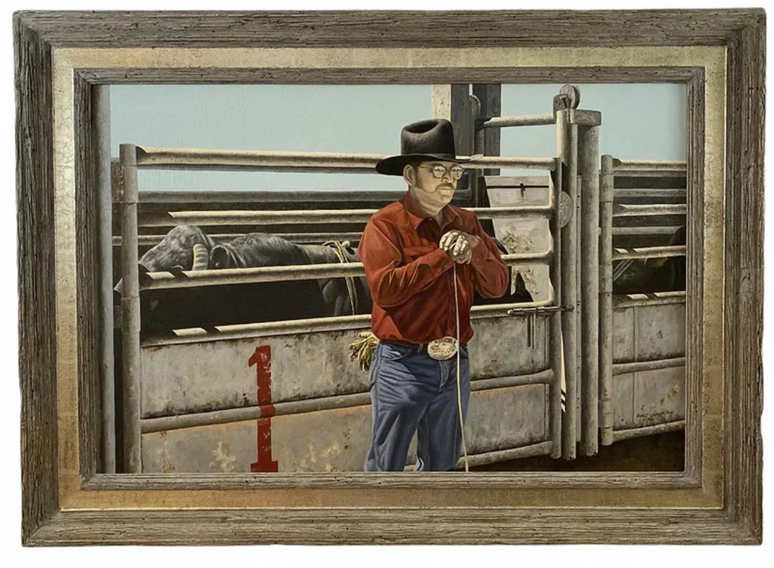 1982 Cowboy Oil Painting by Walt Johnston