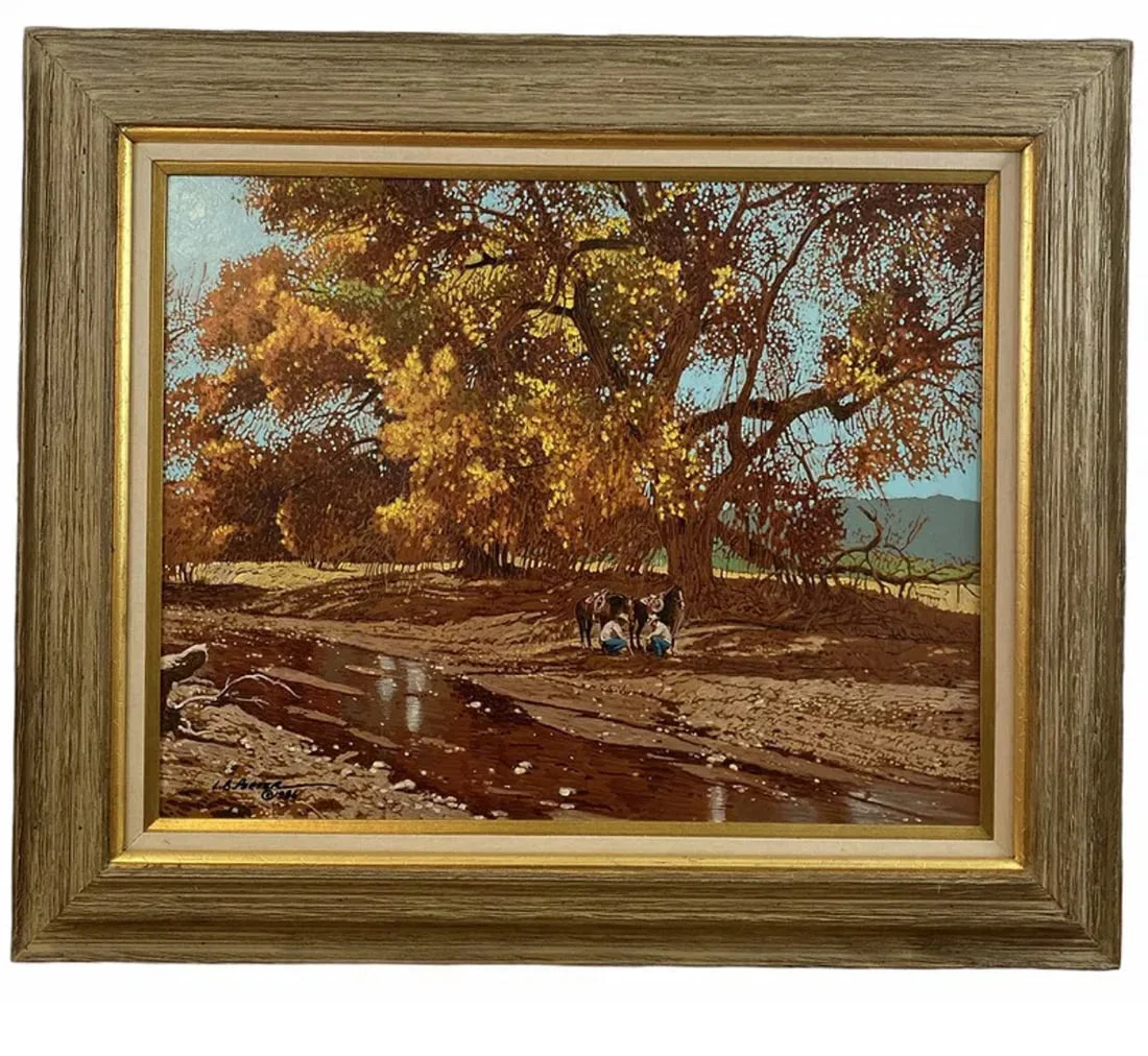 1986 Western Oil Painting by L. Benjamin Porter