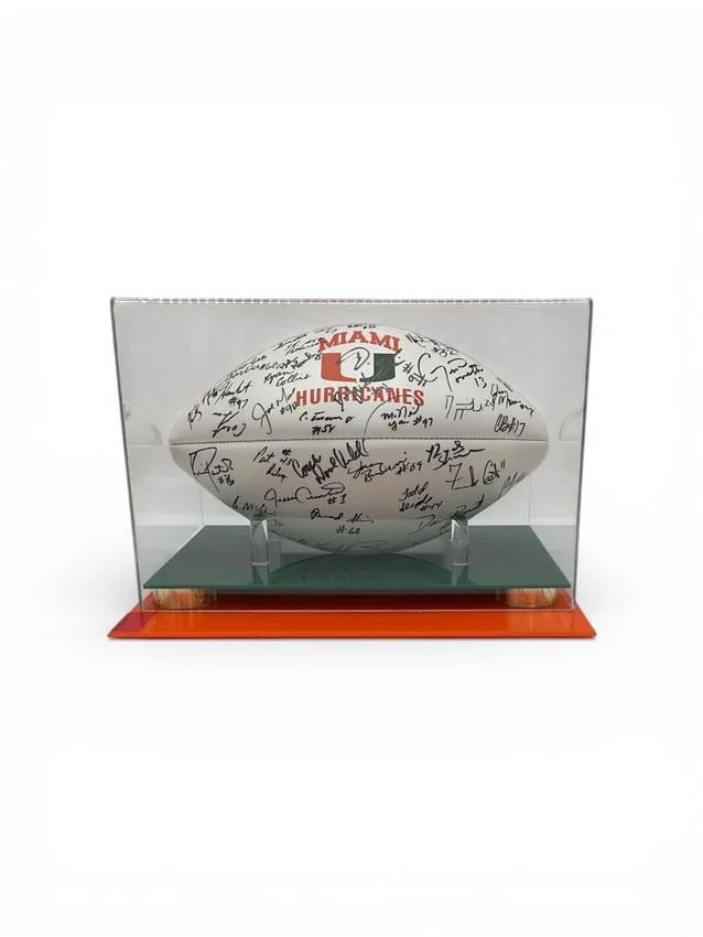 1991 Miami Hurricanes Team-Signed Football with Letter of Authenticity