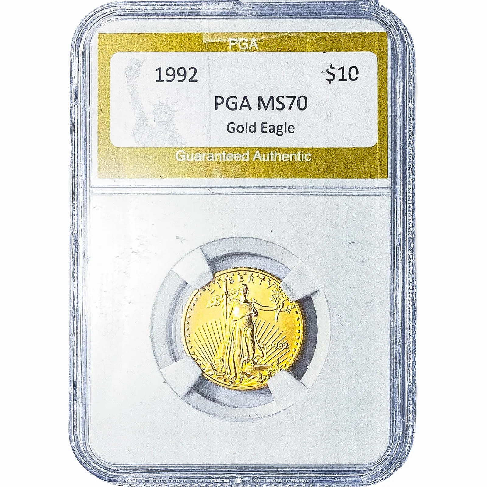 1992 1/4oz $10 Gold Eagle PGA MS70