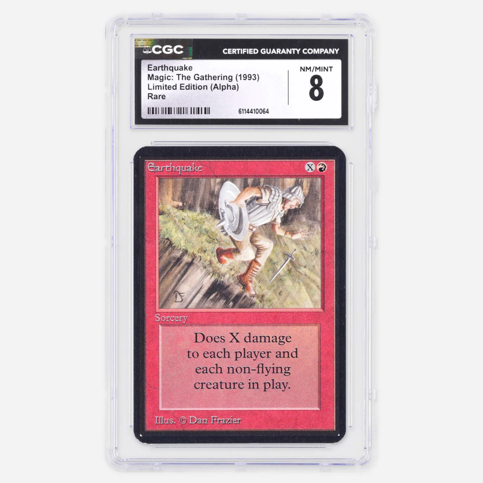 1993 Magic: The Gathering Alpha Limited Edition Earthquake Rare Trading Card CGC 8